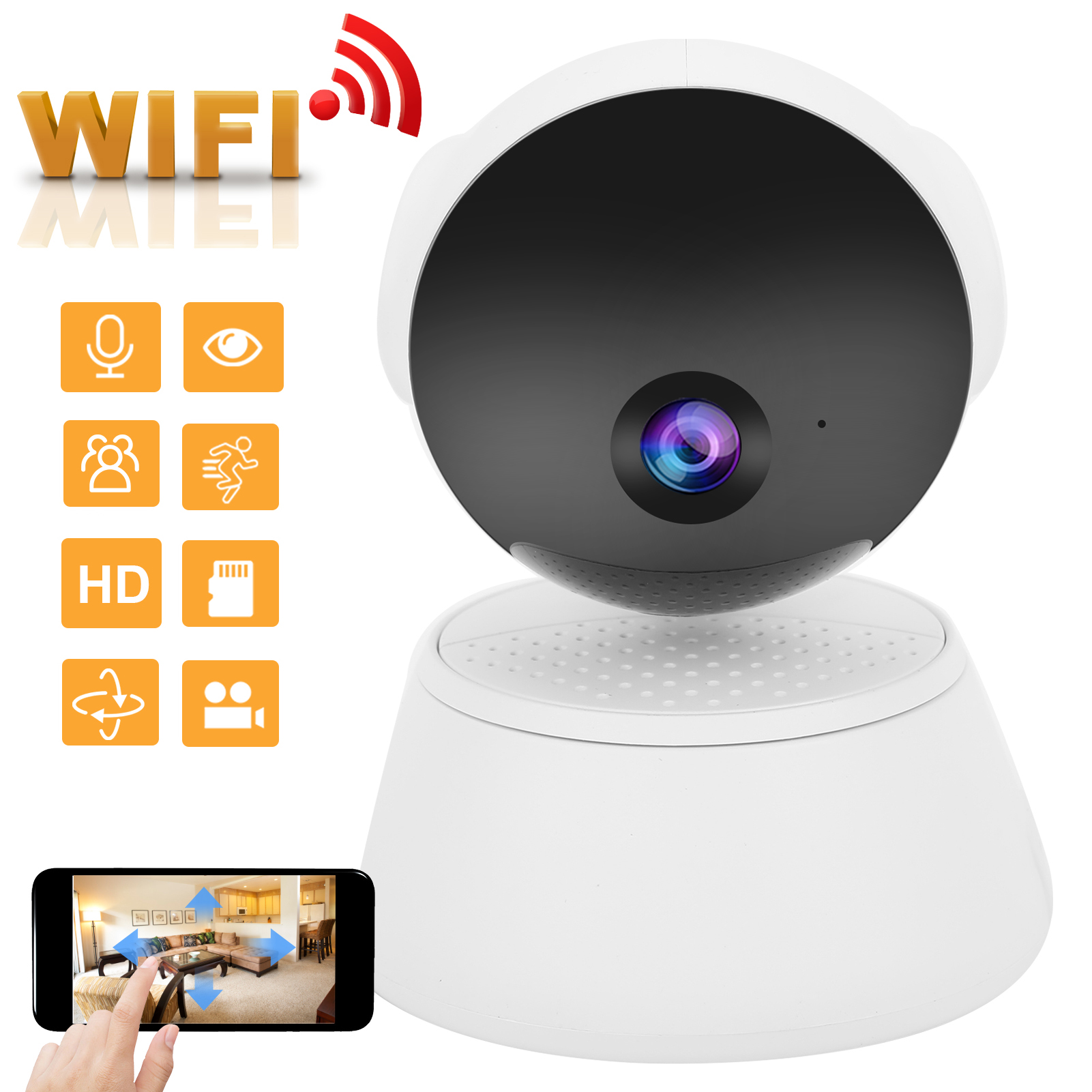 HD IP Wireless Camera WIFI Infrared Night Vision 2‑way Audio Remote Controll IDS - Picture 16 of 21