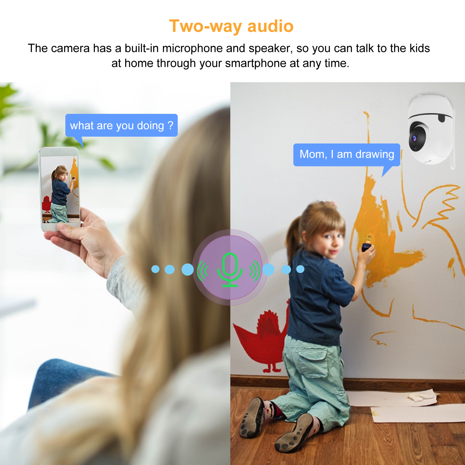 720P WiFi IP Camera Wireless Security Camera Nig-ht Vis-ion Motion Detection SAL - Bild 27 von 33