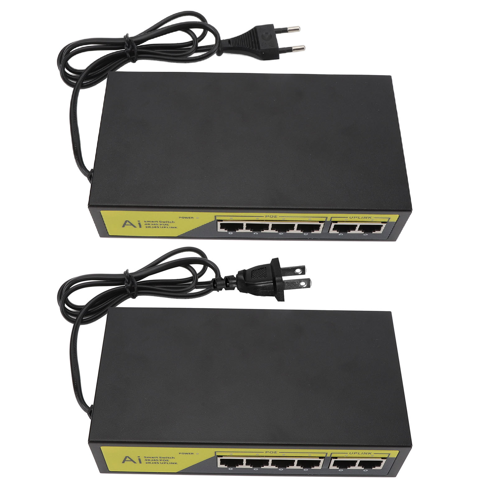 6 Port PoE Switch 4 10/100mbps POE Ports 2 10/100mbps UP Link Ports At 65W Fo FY - Afbeelding 24 van 28