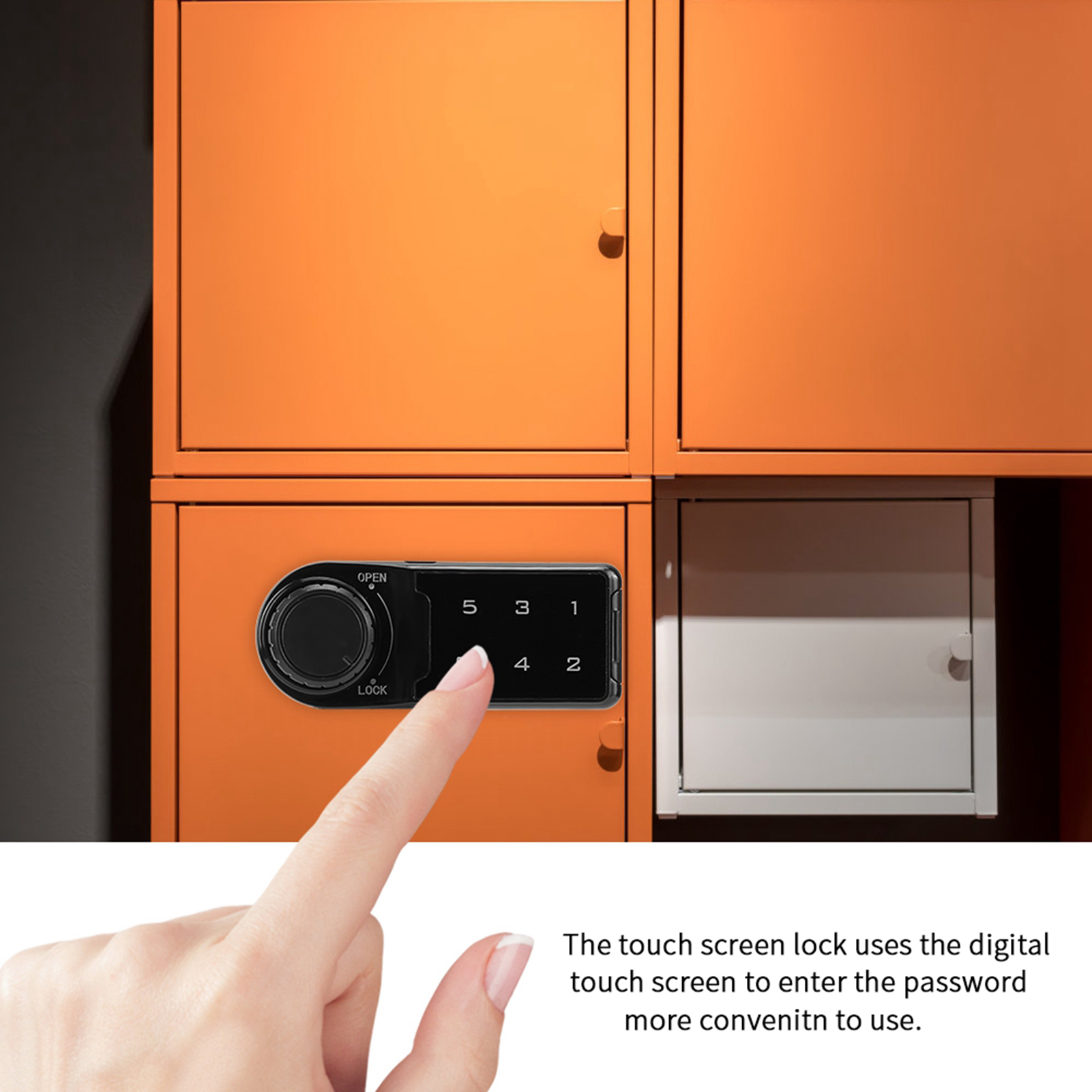 Touch Keyboard Electronic Password Combination Lock For File Cabinet Locker D CB - Bild 10 von 14