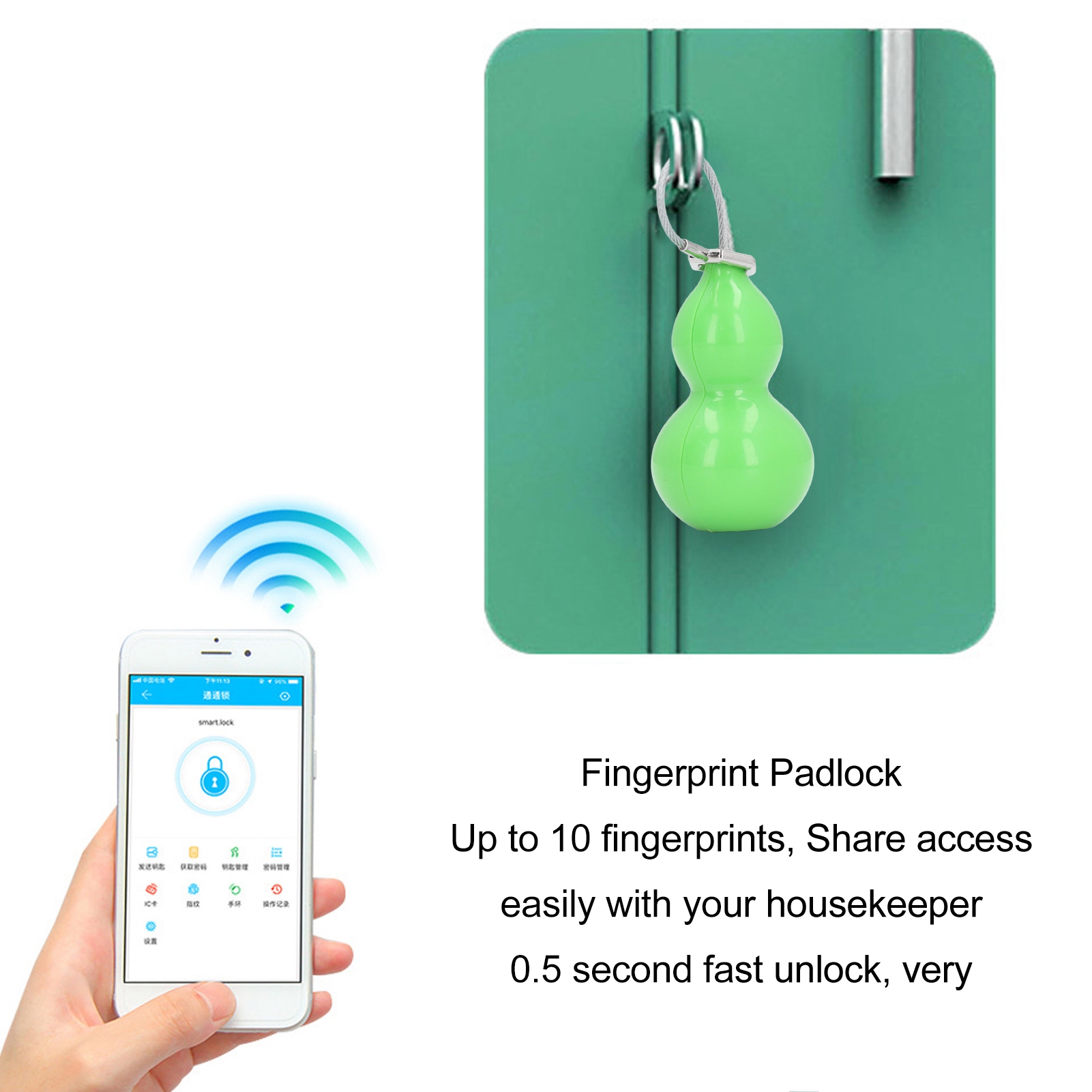 Fingerprint Padlock Waterproof USB Rechargeable Cabinet Fingerprint Lock For CB - Zdjęcie 31 z 33