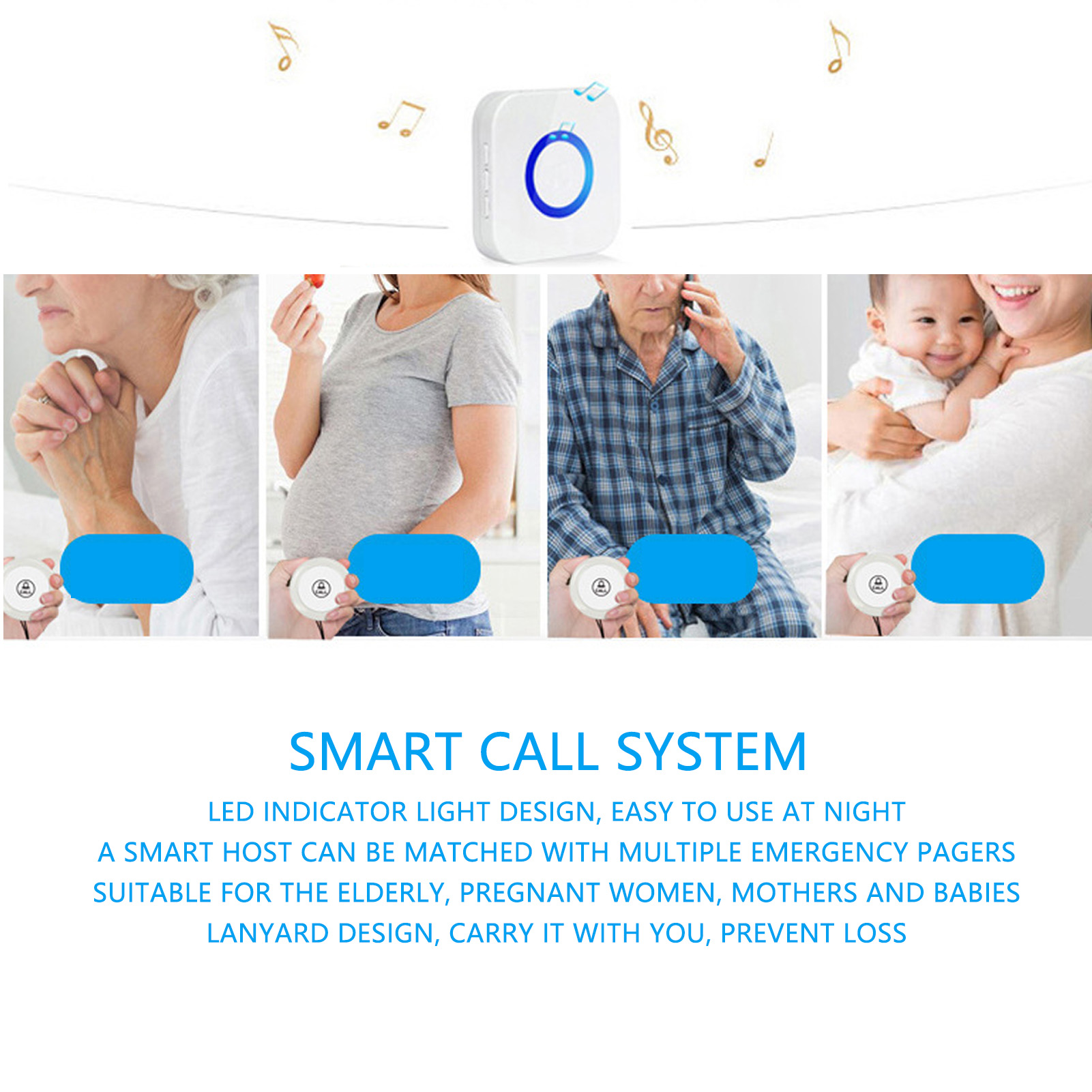Emergency Caregiver Pager Wireless Call Button Nurse Alert System For E BST - Picture 28 of 30