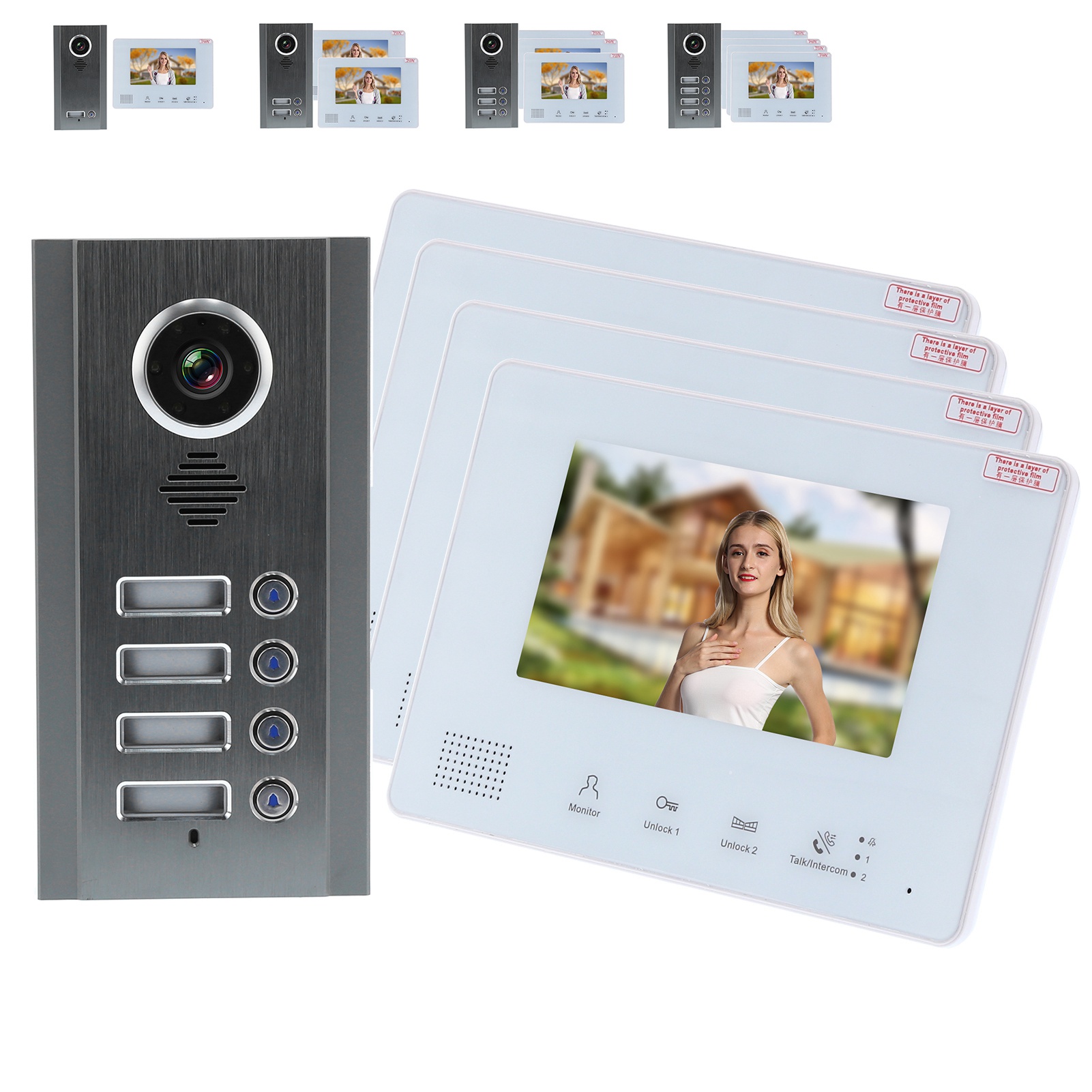 Video Door Phone Kit Bus 2 Wire System Nig-ht Vis-ion With Electric Control L CB - Bild 30 von 33