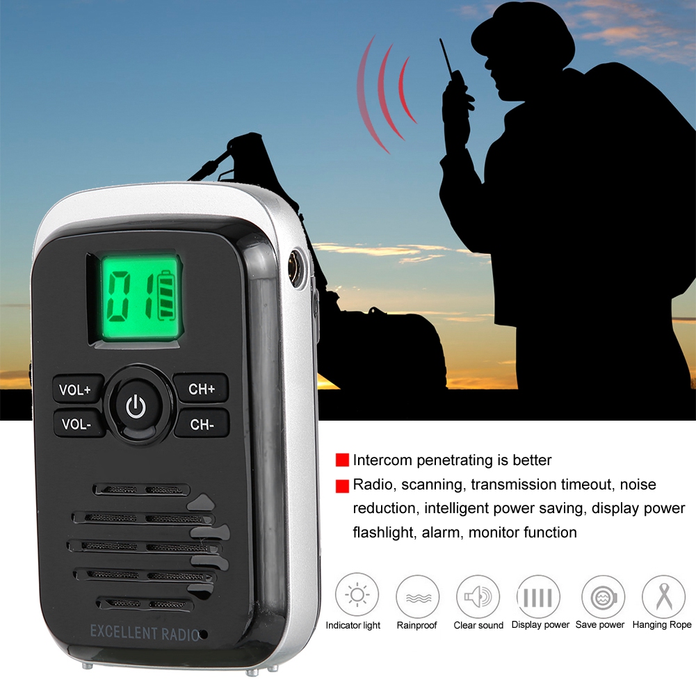 Q3 FM ABS Mini Wireless Walkie Talkie 110-240V 400-470MHZ Waterproof Ultra-Th CB - Zdjęcie 15 z 21