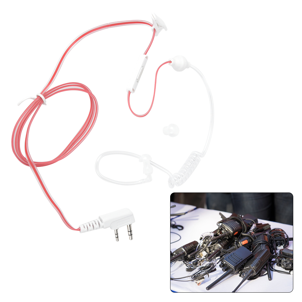 Mic Earpiece Air Tube Headset Radiation Prot-ection PTT Button For 8 SAL - Zdjęcie 17 z 18