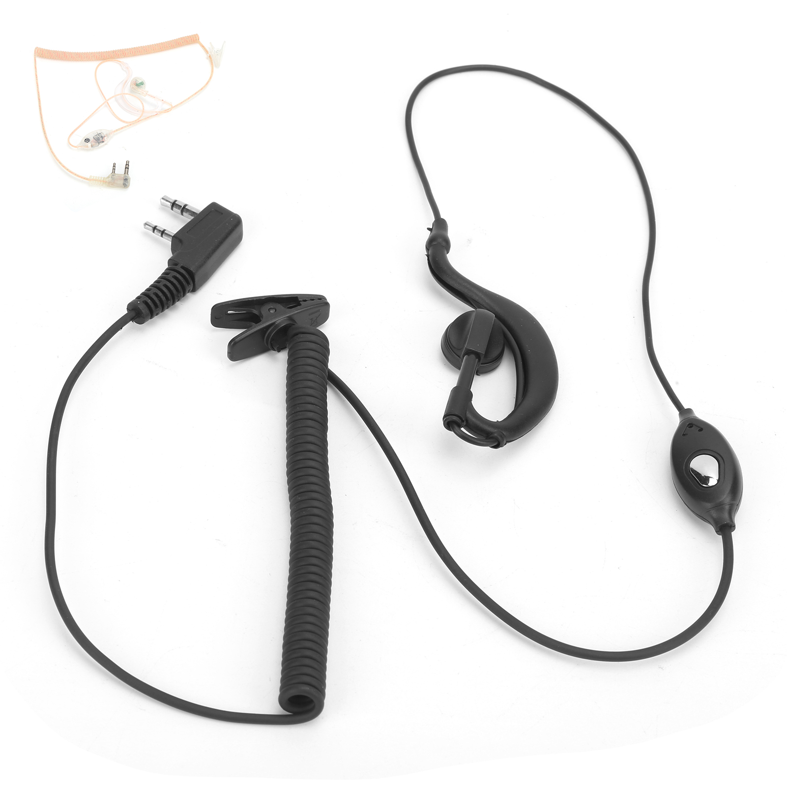 Walkie Talkie Earpiece PTT Headset Builtin Mic With Earplug Sleeve For Baofen FY - Zdjęcie 25 z 28