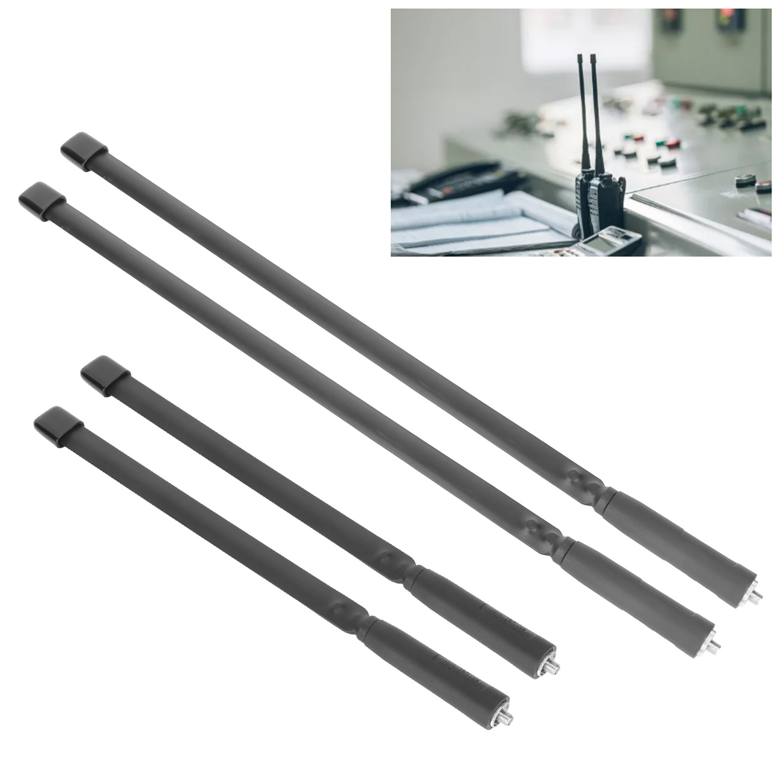 2 Set Walkie Talkies Antenna Gooseneck SMA Female Dual Band Foldable Aerial NDE - Zdjęcie 25 z 29