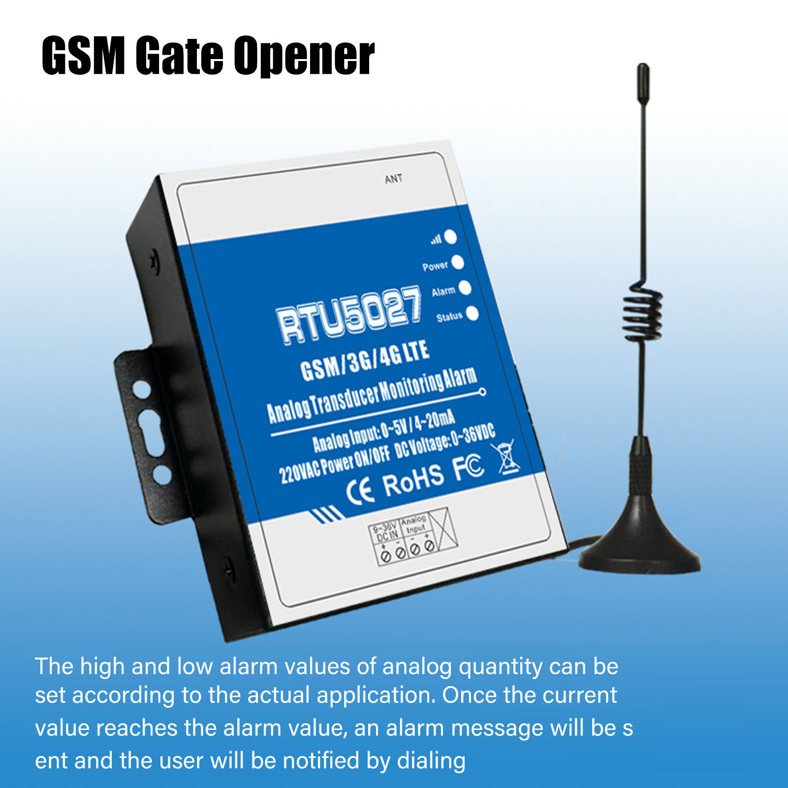 GSM Analog Alarm Metal Wireless Circuit Fault Simulation Acquisition Monitor NEW - Afbeelding 14 van 18