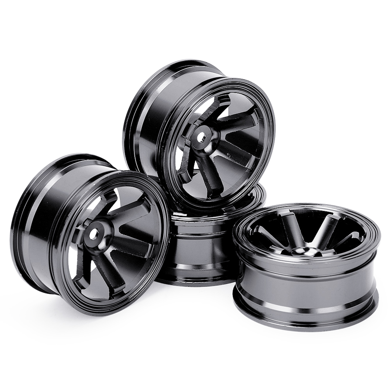 4pcs Aluminium Alloy Wheel Hub For Universal 1/10 Flat Running Drift RC CarBlack