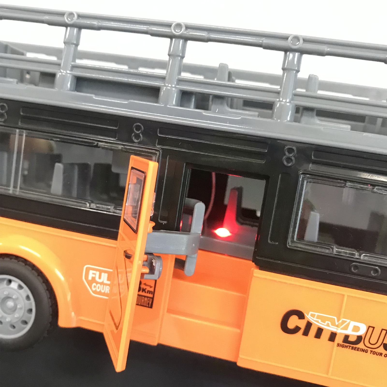 New Remote Control Bus Electronic 4 Channels Opening Doors RC Double Decker Bus