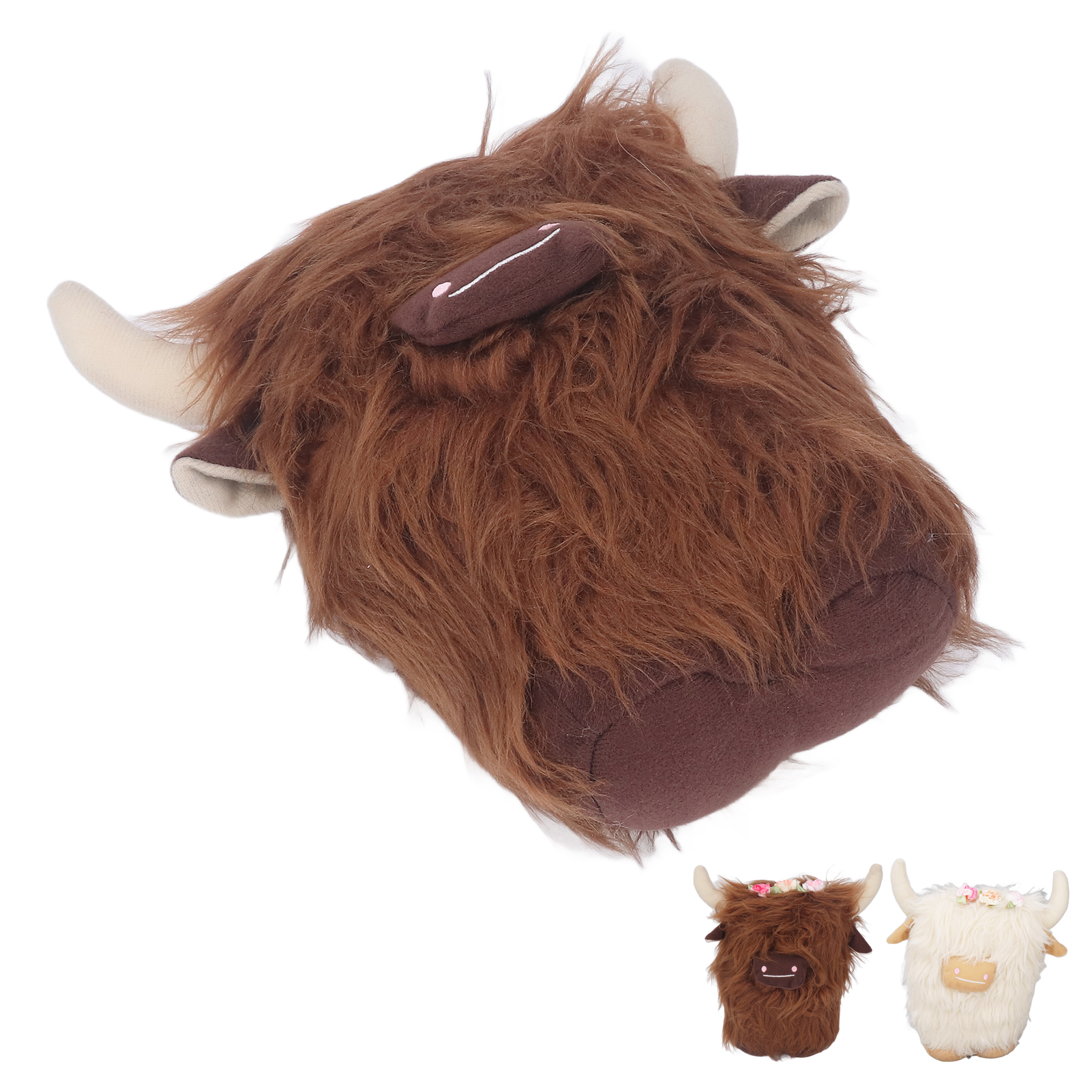 Highland Cow Plush Doll Simulation Soft Stuffed Faceless Cattle Toy For Home - Picture 24 of 29