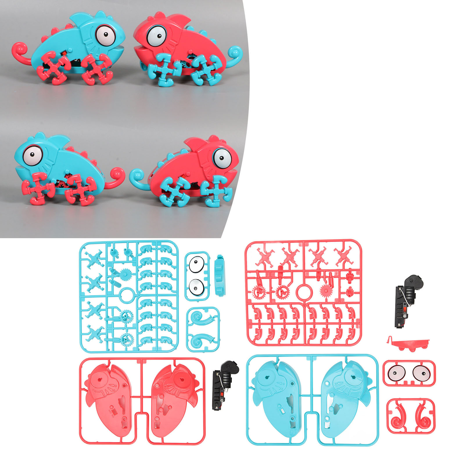 Kid Assemble Crawl Electronic Toy DIY Assembled Crawling Animal Shaped Cartoon - Picture 25 of 27