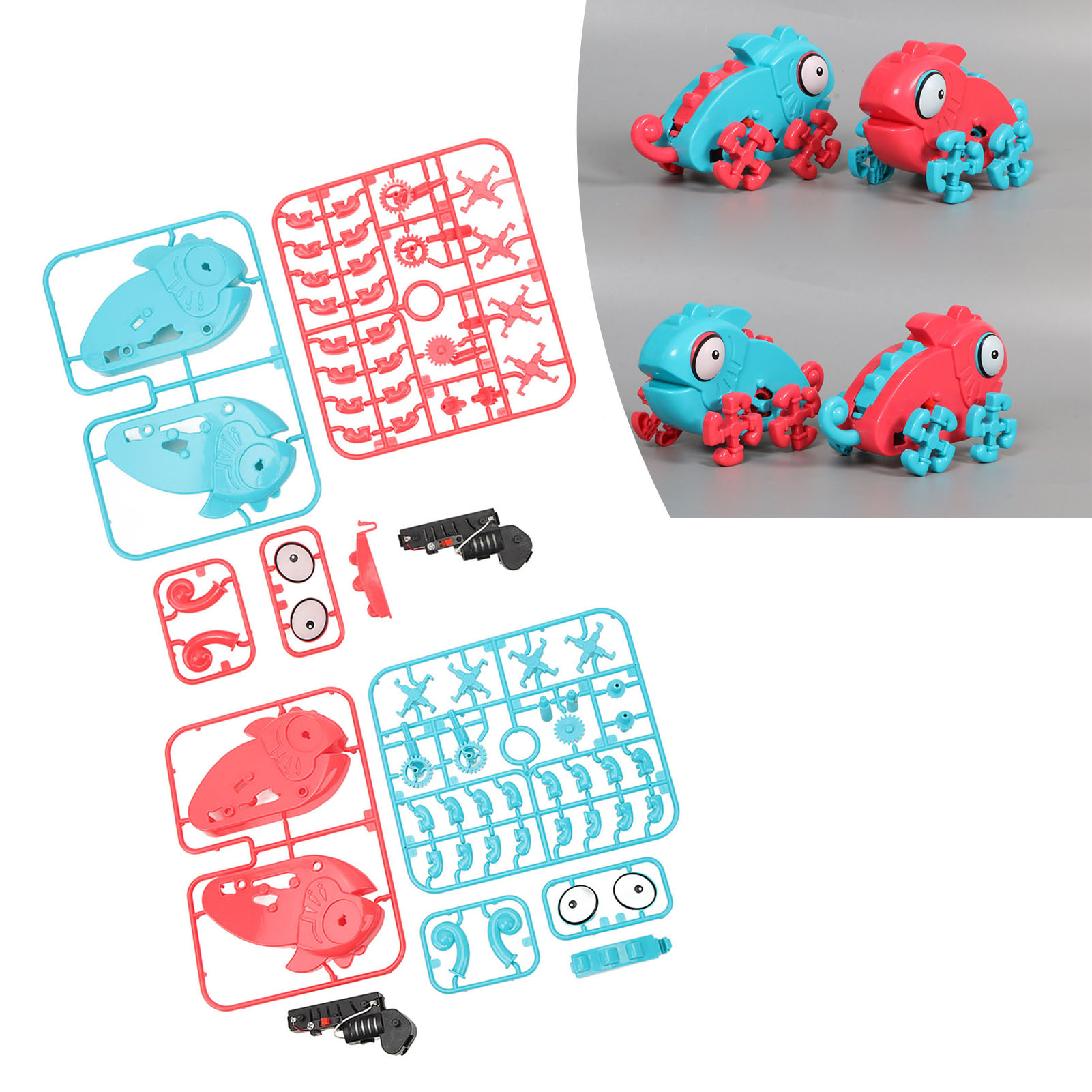 Kid Assemble Crawl Electronic Toy DIY Assembled Crawling Animal Shaped Cartoon - Picture 27 of 27