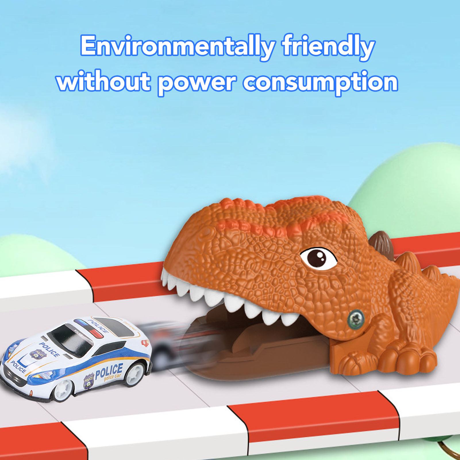 Kids Dinosaurs Car Playset One Button Push Launch Dinosaurs Vehicle Toy &sw - Picture 13 of 18