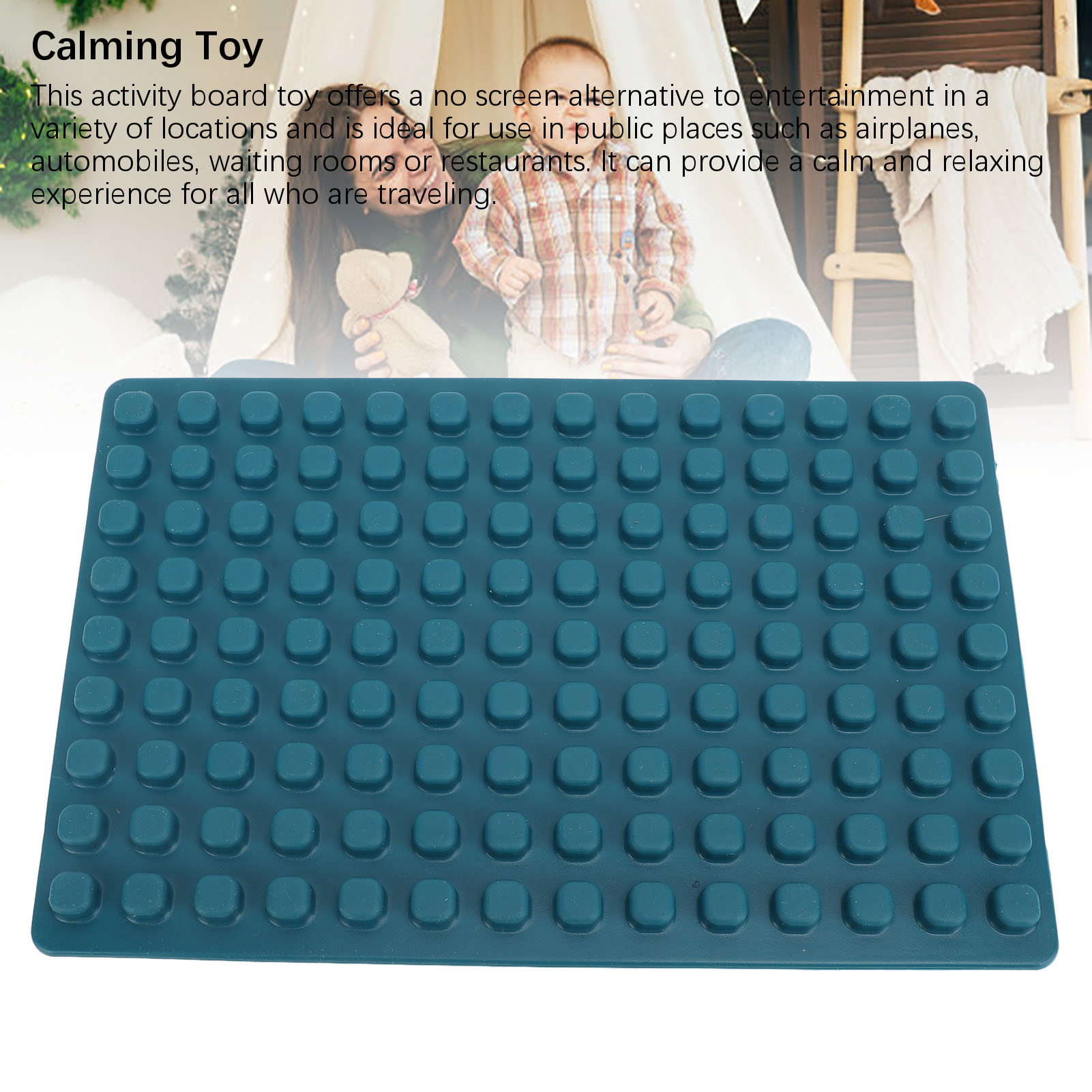 Sensory Activity Board Double Side Silicone Calm Down Toy For ADHD Autism - Picture 29 of 33