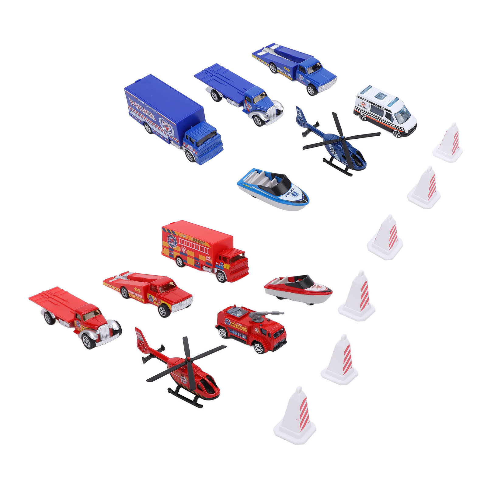 6pcs Fire Car Toy Set Firetruck Vehicle Airplane Boat Ornaments Playset - Picture 26 of 30