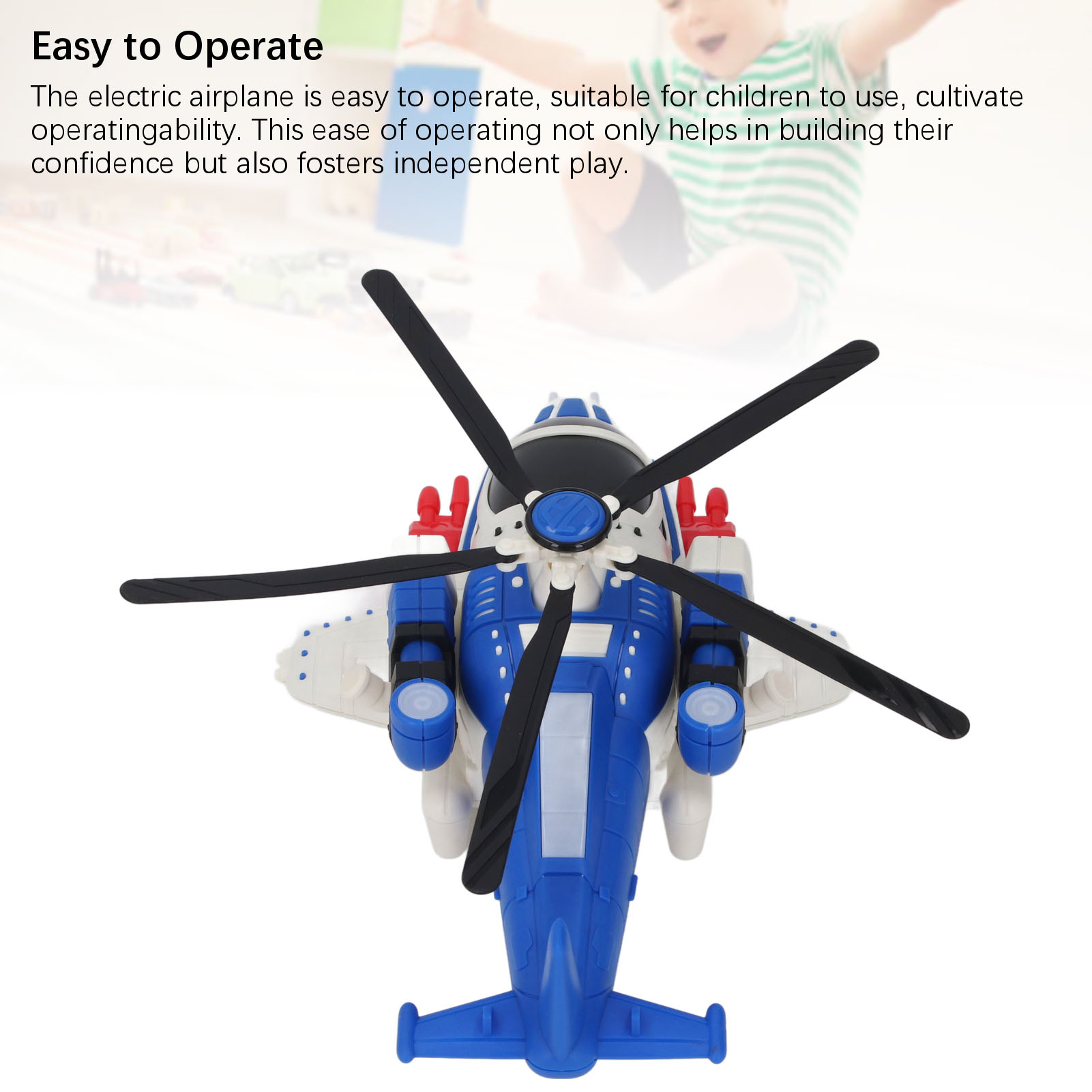 Kids Airplane Toy Music Plane Toy Propeller Electric Airplane Toy Gift New - Picture 17 of 18