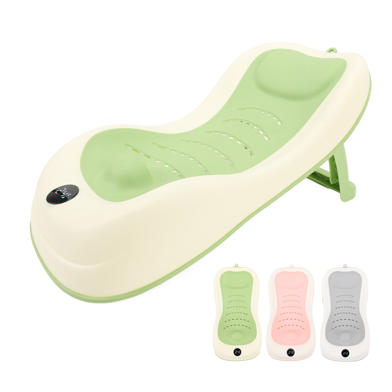 Baby Bath Support Bathtub With Thermometer Sink Baby Kids Bath Tub Support - Picture 15 of 21