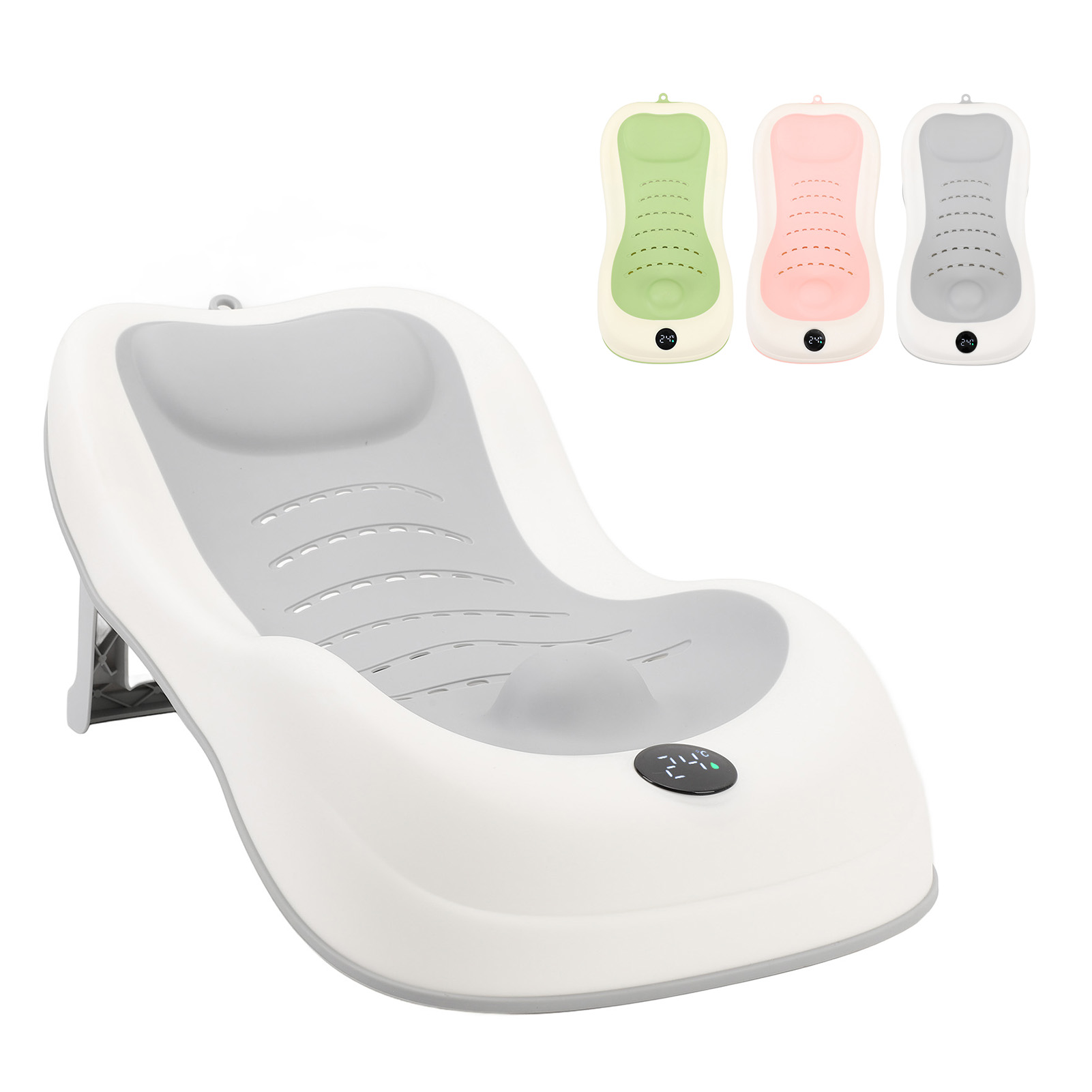 Baby Bath Support Bathtub With Thermometer Sink Baby Kids Bath Tub Support - Picture 17 of 21