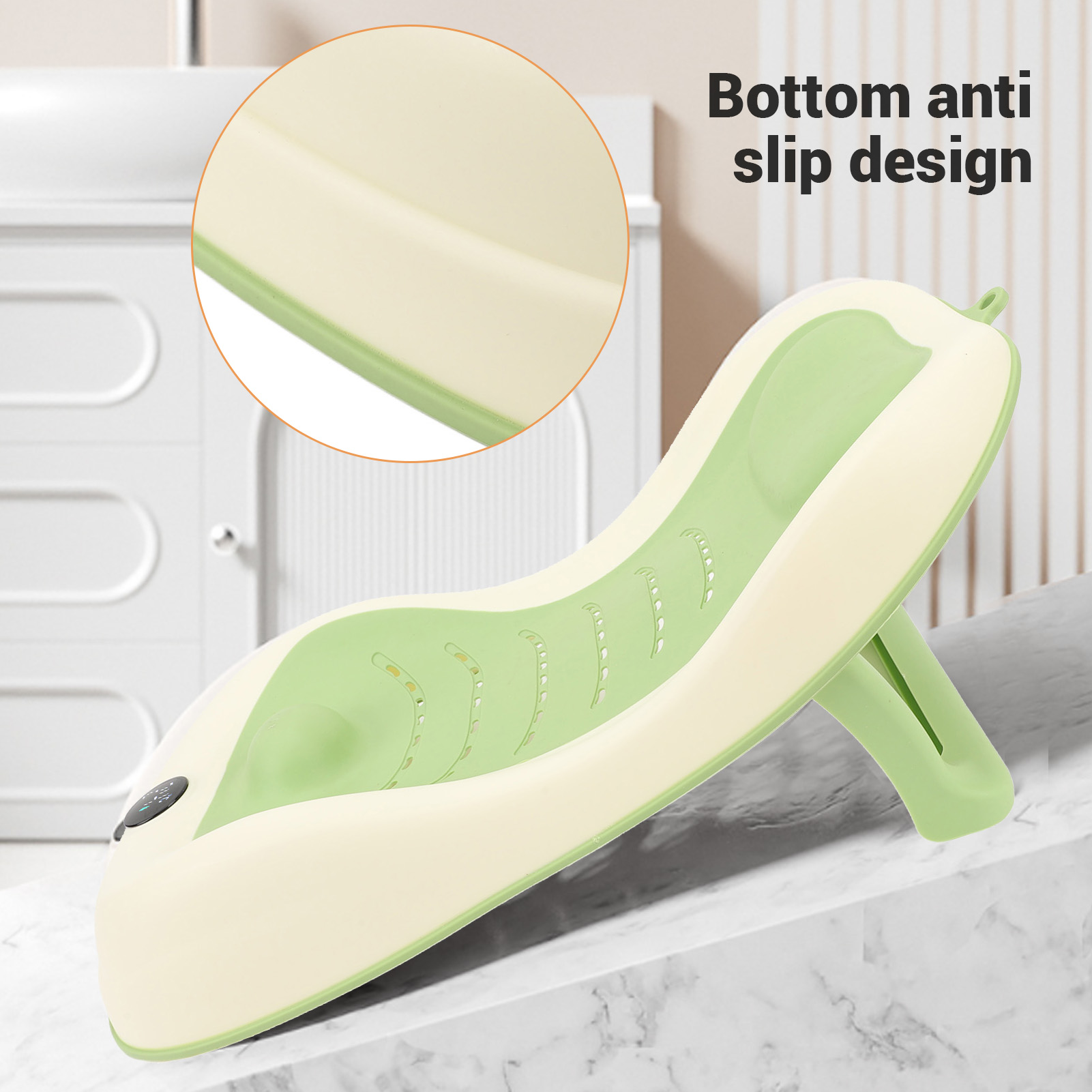 Baby Bath Support Bathtub With Thermometer Sink Baby Kids Bath Tub Support - Picture 14 of 21
