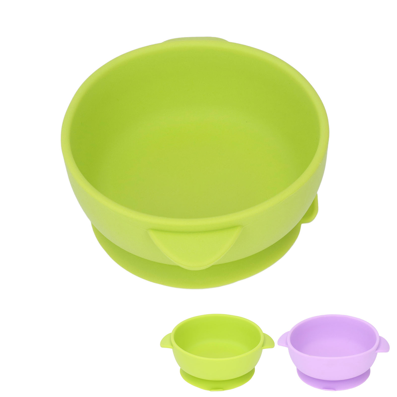 Baby Suction Bowl Prevent Slip Dishwasher Safe Silicone Infant Bowl With Handles - Picture 24 of 28