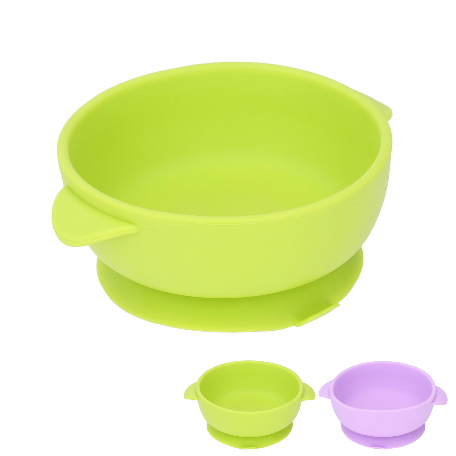 Baby Suction Bowl Prevent Slip Dishwasher Safe Silicone Infant Bowl With Handles - Picture 23 of 28