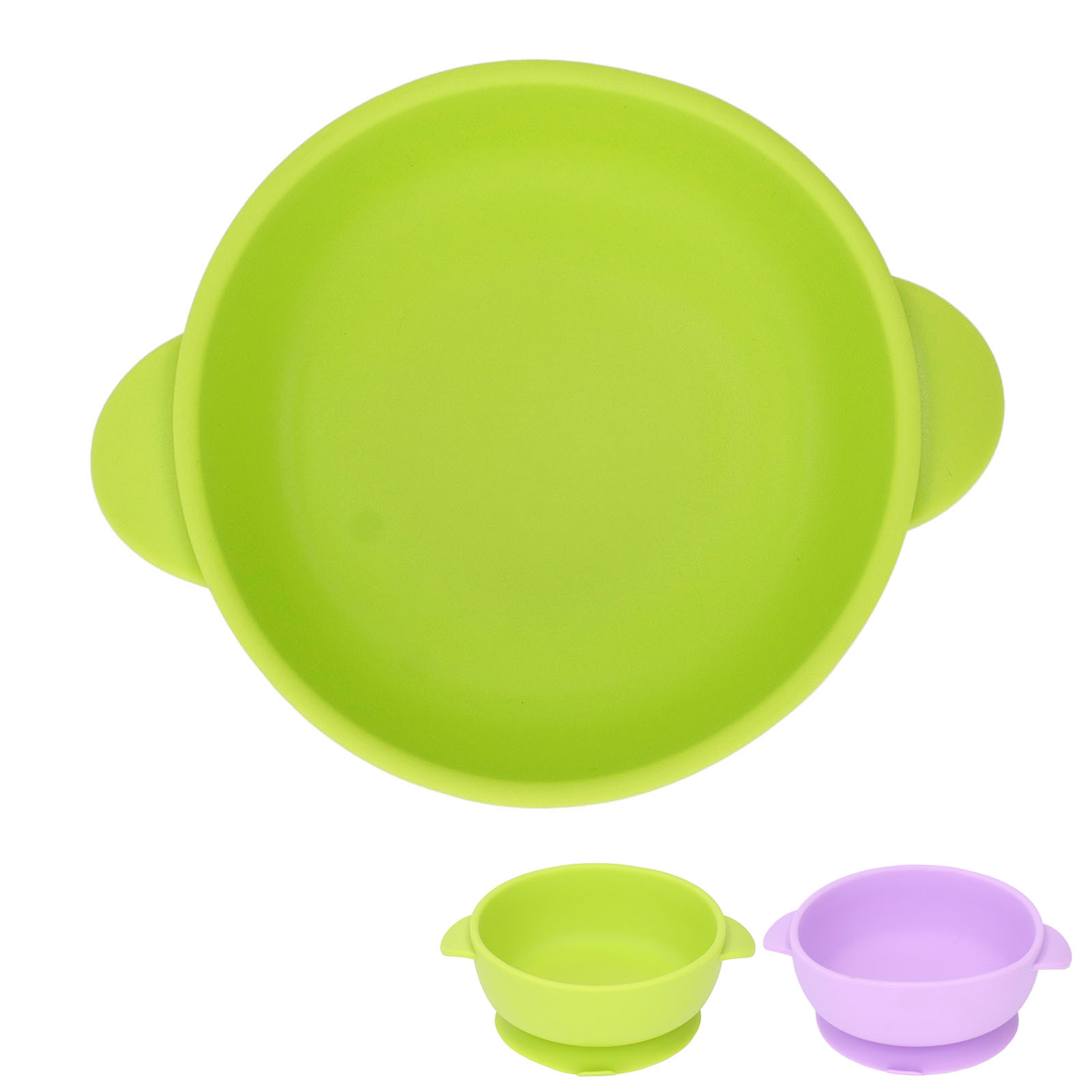 Baby Suction Bowl Prevent Slip Dishwasher Safe Silicone Infant Bowl With Handles - Picture 26 of 28