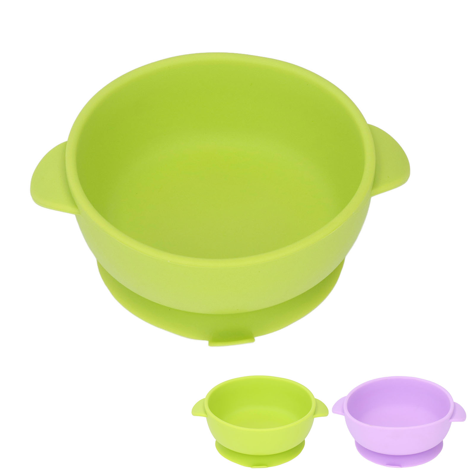 Baby Suction Bowl Prevent Slip Dishwasher Safe Silicone Infant Bowl With Handles - Picture 28 of 28