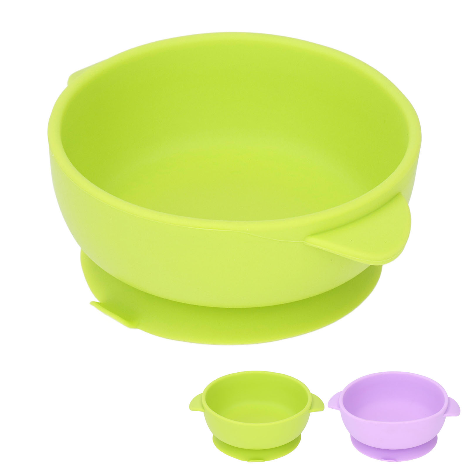Baby Suction Bowl Prevent Slip Dishwasher Safe Silicone Infant Bowl With Handles - Picture 27 of 28