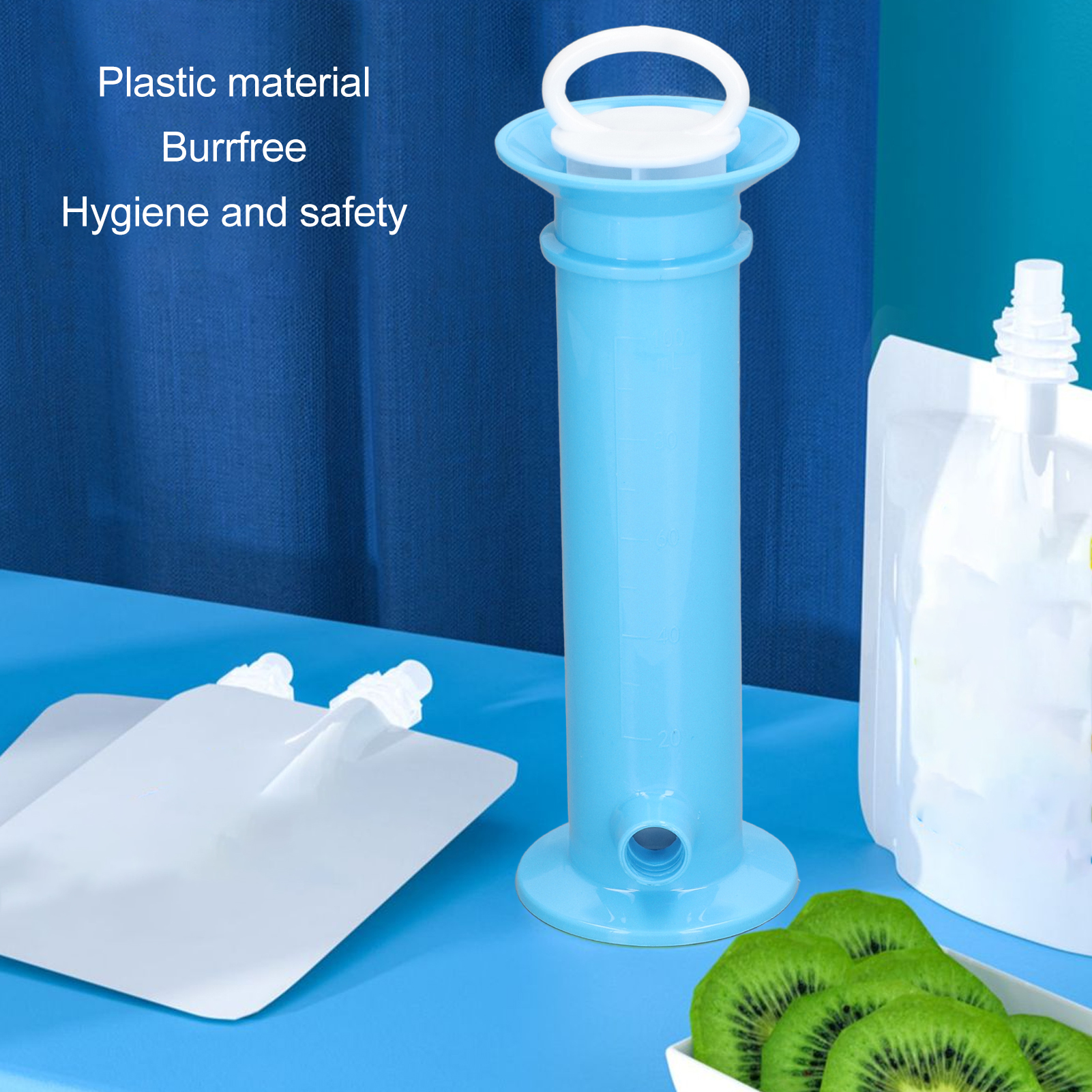 01) Baby Food Pouch Filler Pure Color Plastic Fruit Squeeze Puree Filler Complem - Bild 13 von 21