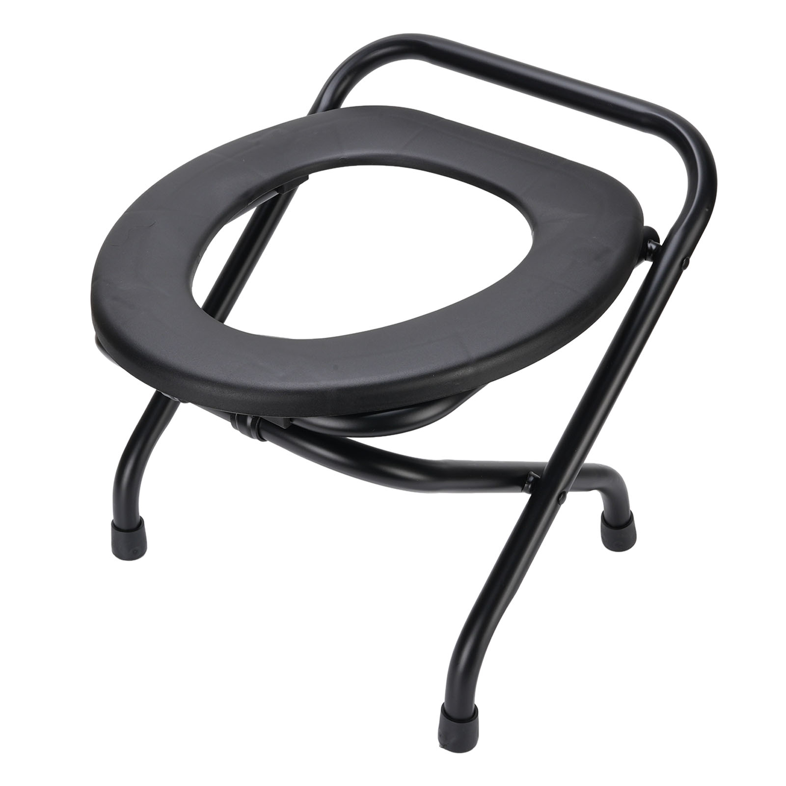 Folding Commode Toilet Chair Iron Ergonomic Commode For Adults Travel New - Picture 26 of 30