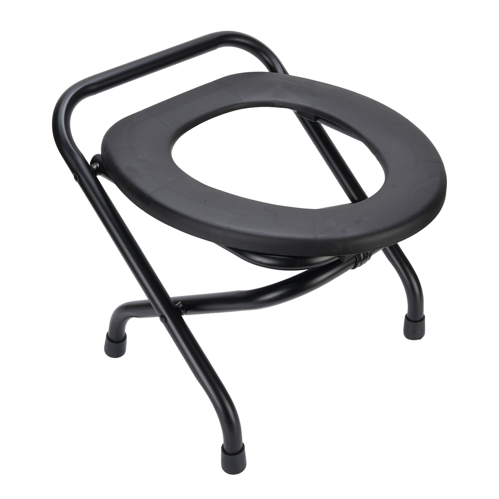 Folding Commode Toilet Chair Iron Ergonomic Commode For Adults Travel New - Picture 27 of 30