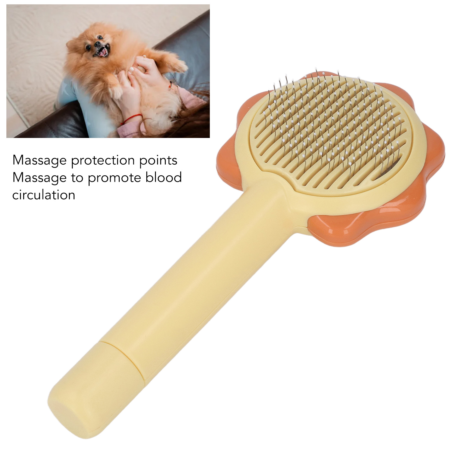 Cat Grooming Brush Self Cleaning Hair Removal Pet Shedding Brush For Long Short - Picture 27 of 33