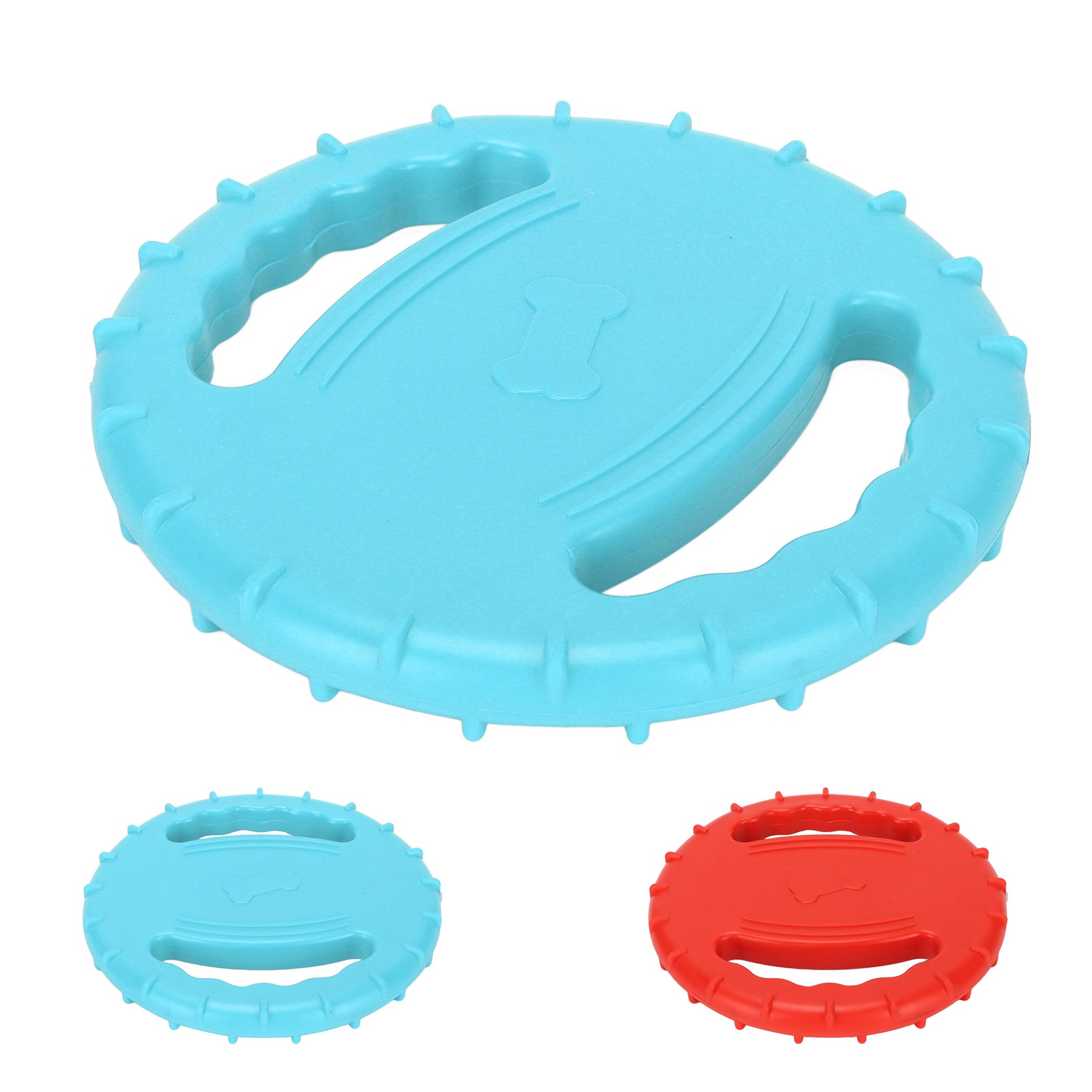 Dog Flying Disc Toy Flexible Squeaky Toy Hollow Pet Training Flying Disc - Picture 18 of 18