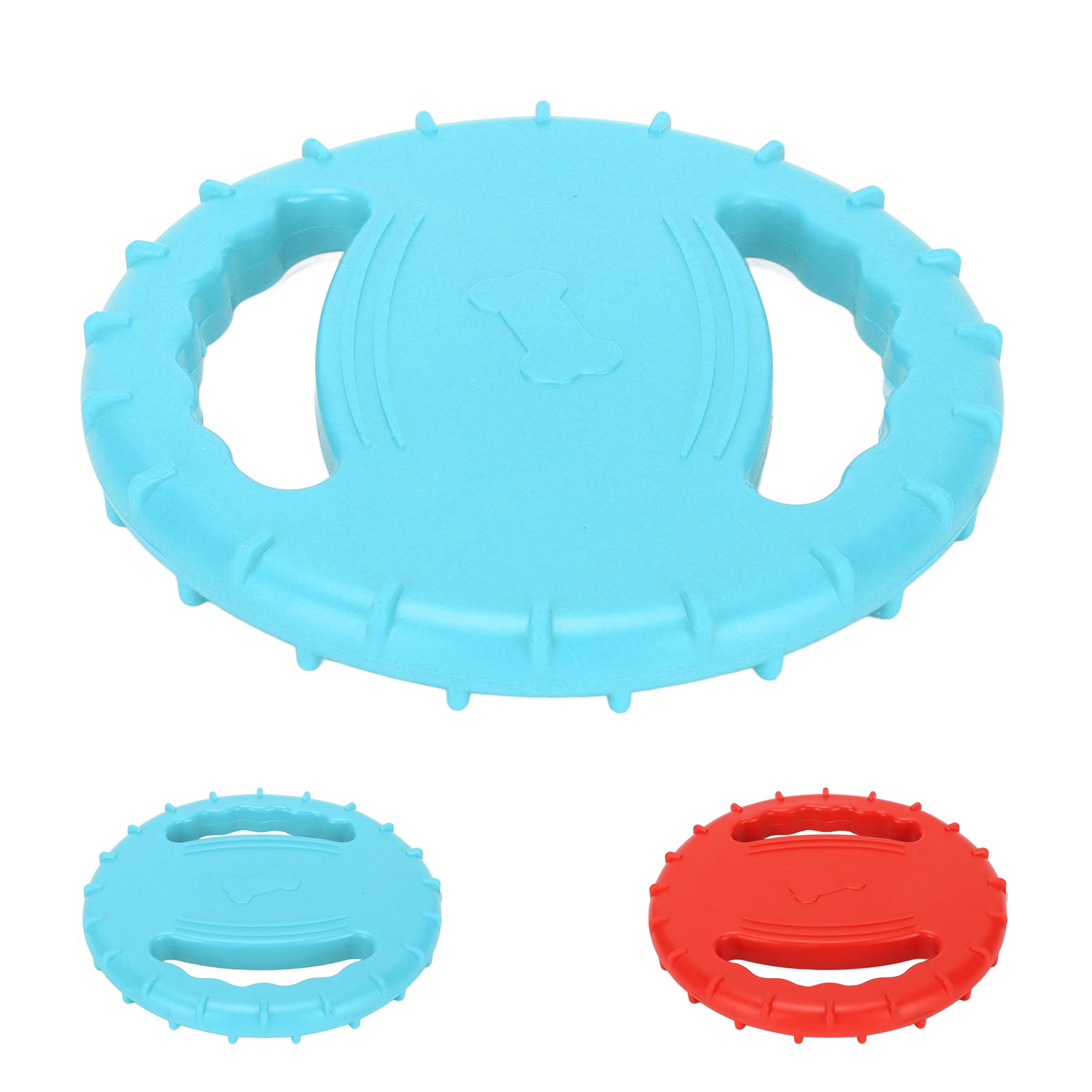 Dog Flying Disc Toy Flexible Squeaky Toy Hollow Pet Training Flying Disc - Picture 16 of 18