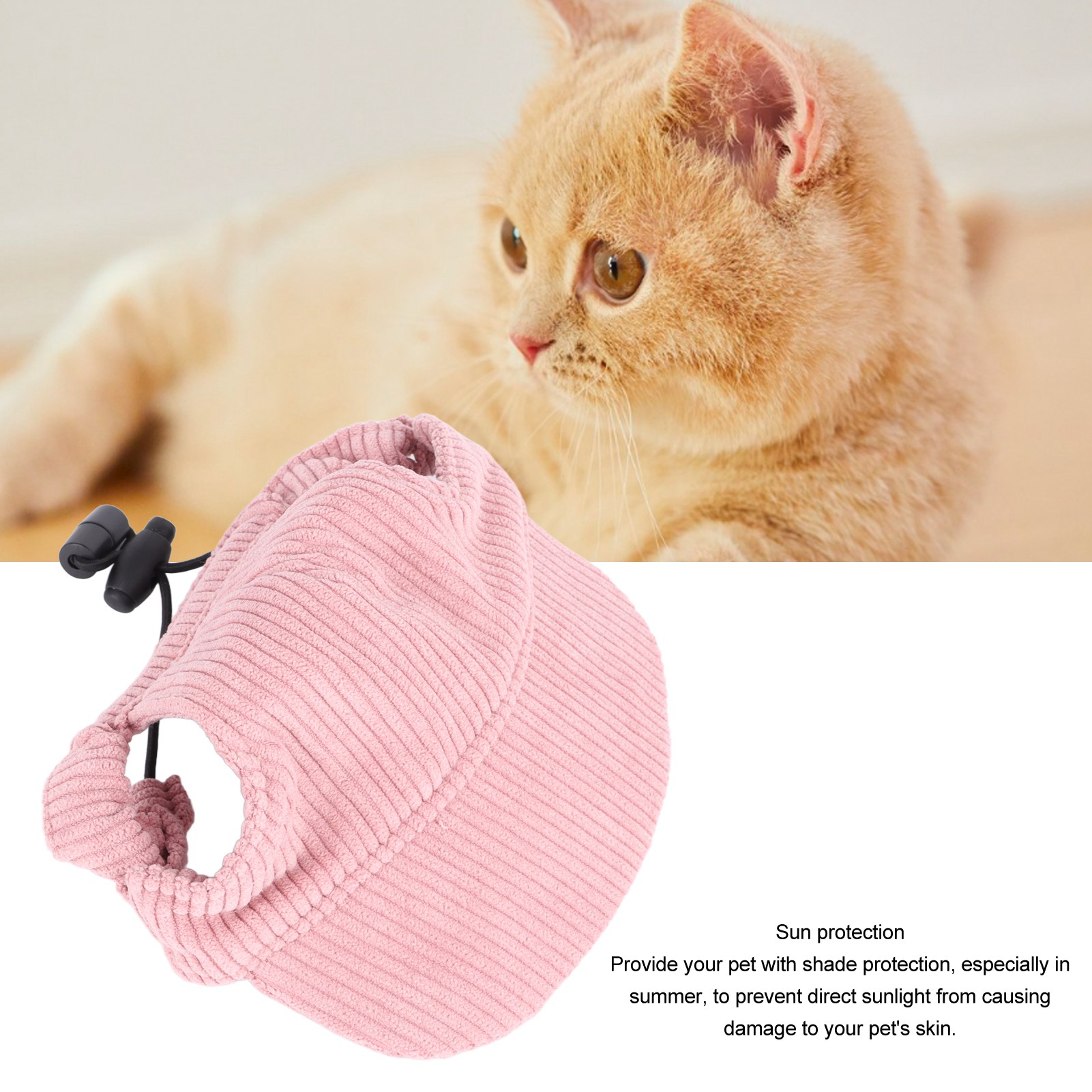 Summer Pet Sun Hat Adjustable Corduroy Casual Pet Hat Lightweight Stylish Pet - Picture 30 of 46