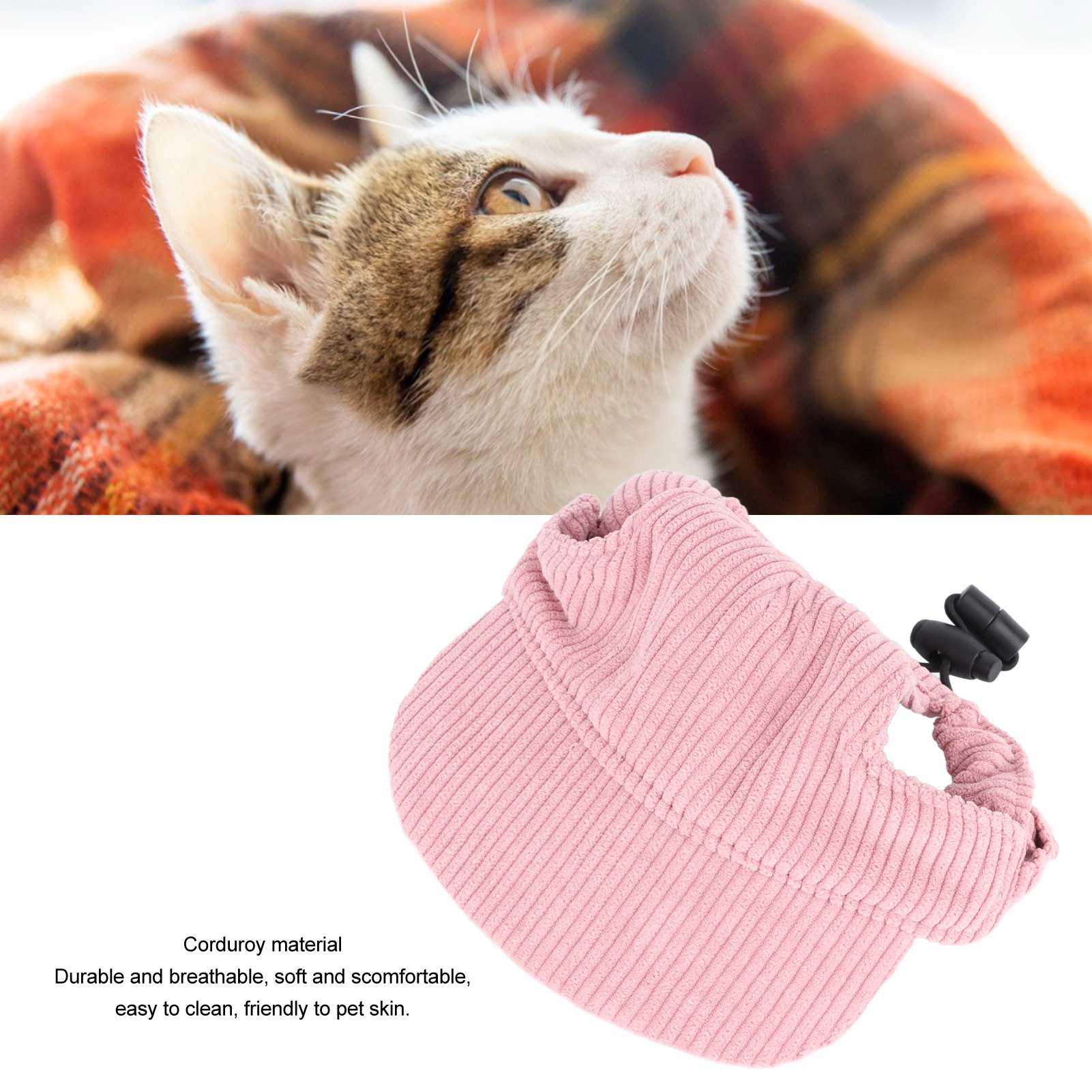 Summer Pet Sun Hat Adjustable Corduroy Casual Pet Hat Lightweight Stylish Pet - Picture 26 of 46