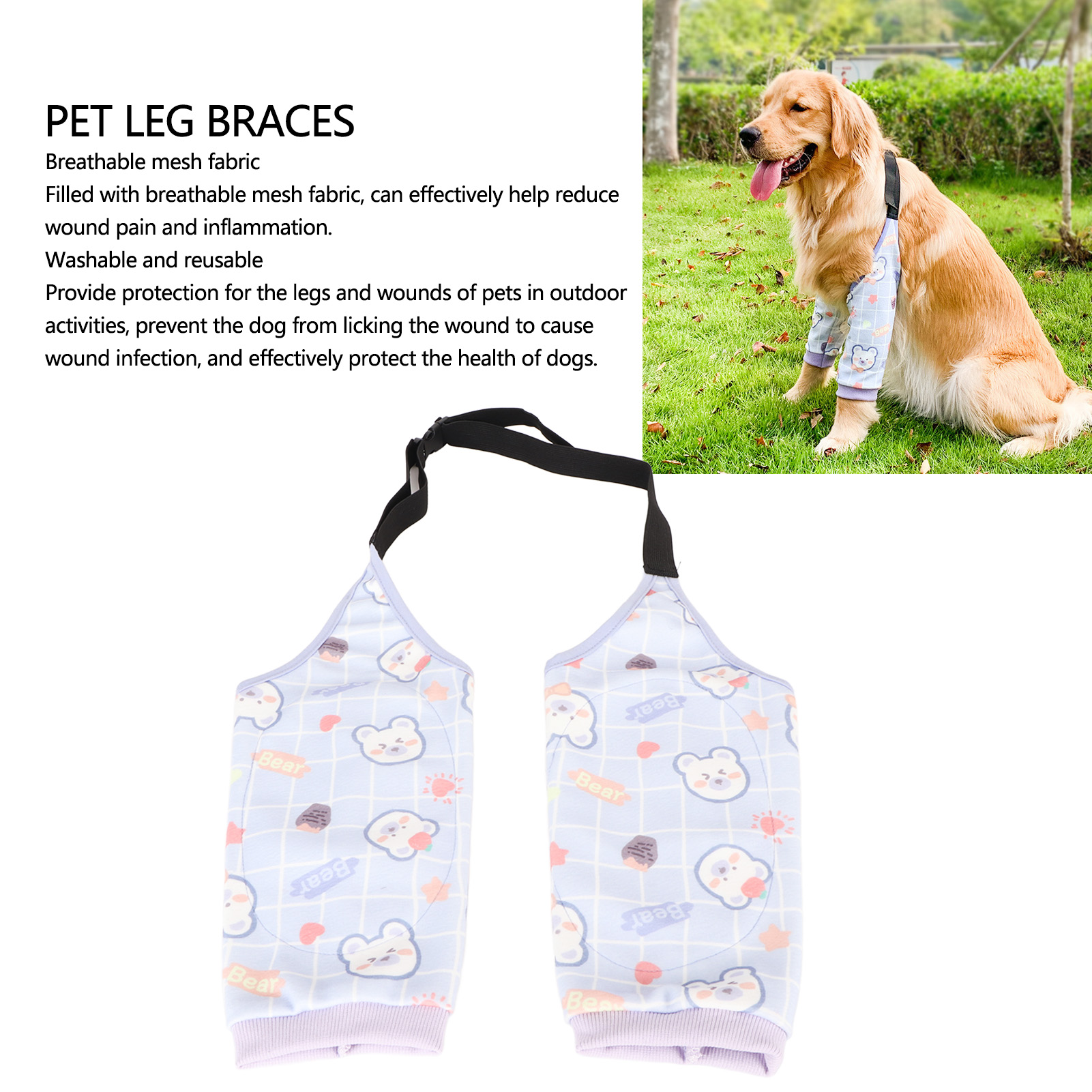 Dog Elbow Brace Thickened Soft Prevent Licking Recovery Sleeve for