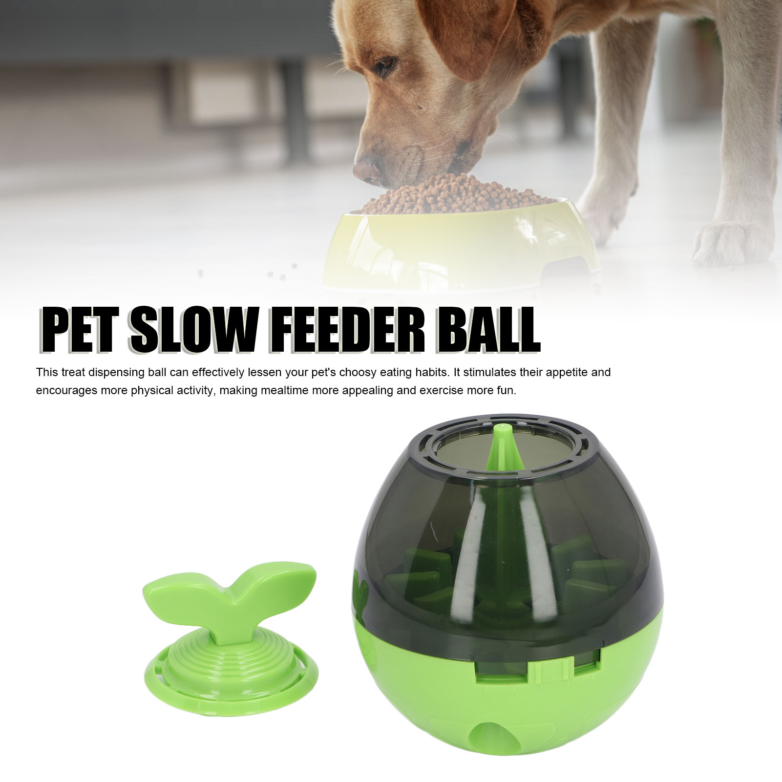 Dog Treat Dispensing Ball Increases IQ Interactive Pet Slow Feeder Ball Toy Gift - Picture 15 of 18