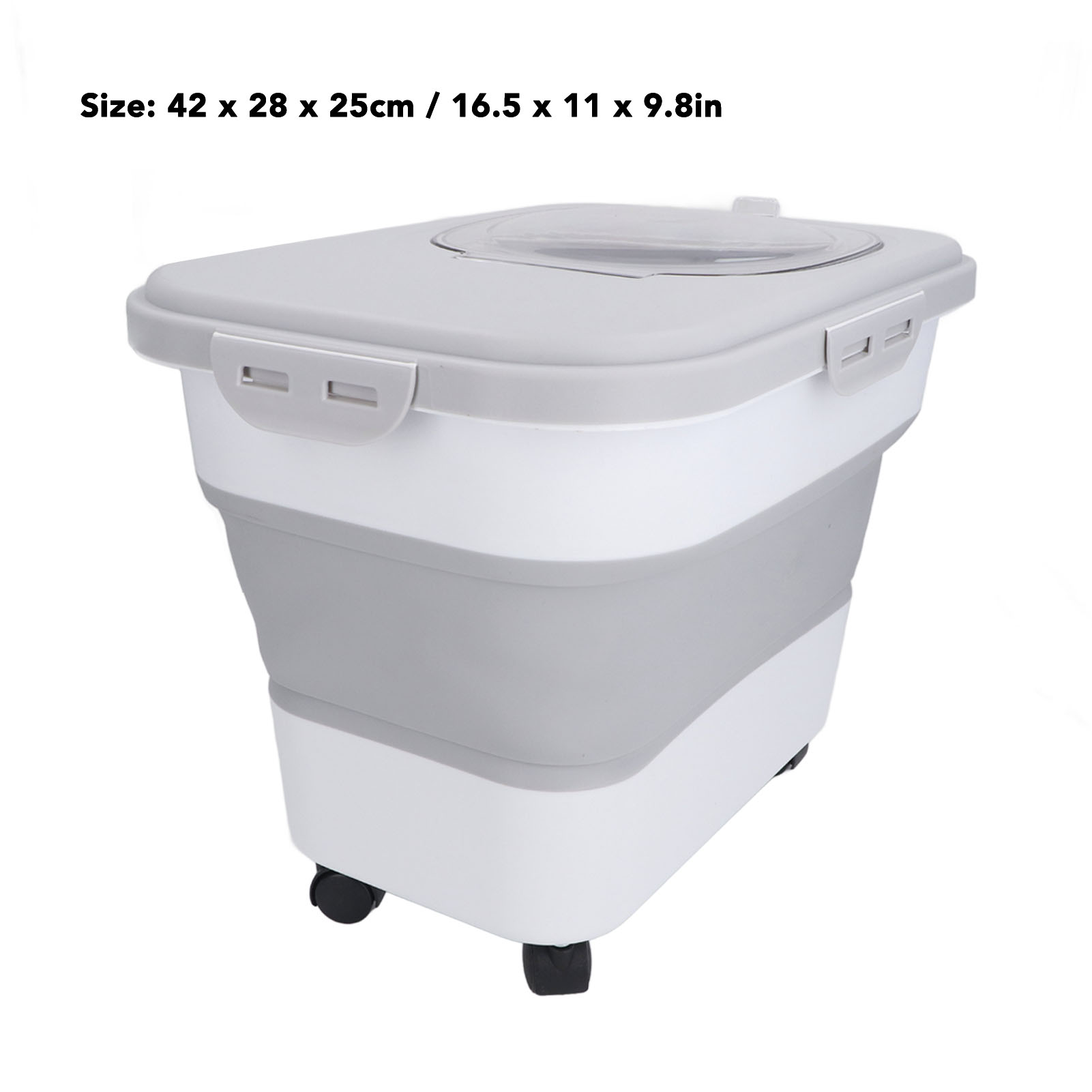 Collapsible Pet Food Container 12.5kg Capacity Airtight Storage Bin for Dog Cat - Picture 17 of 18