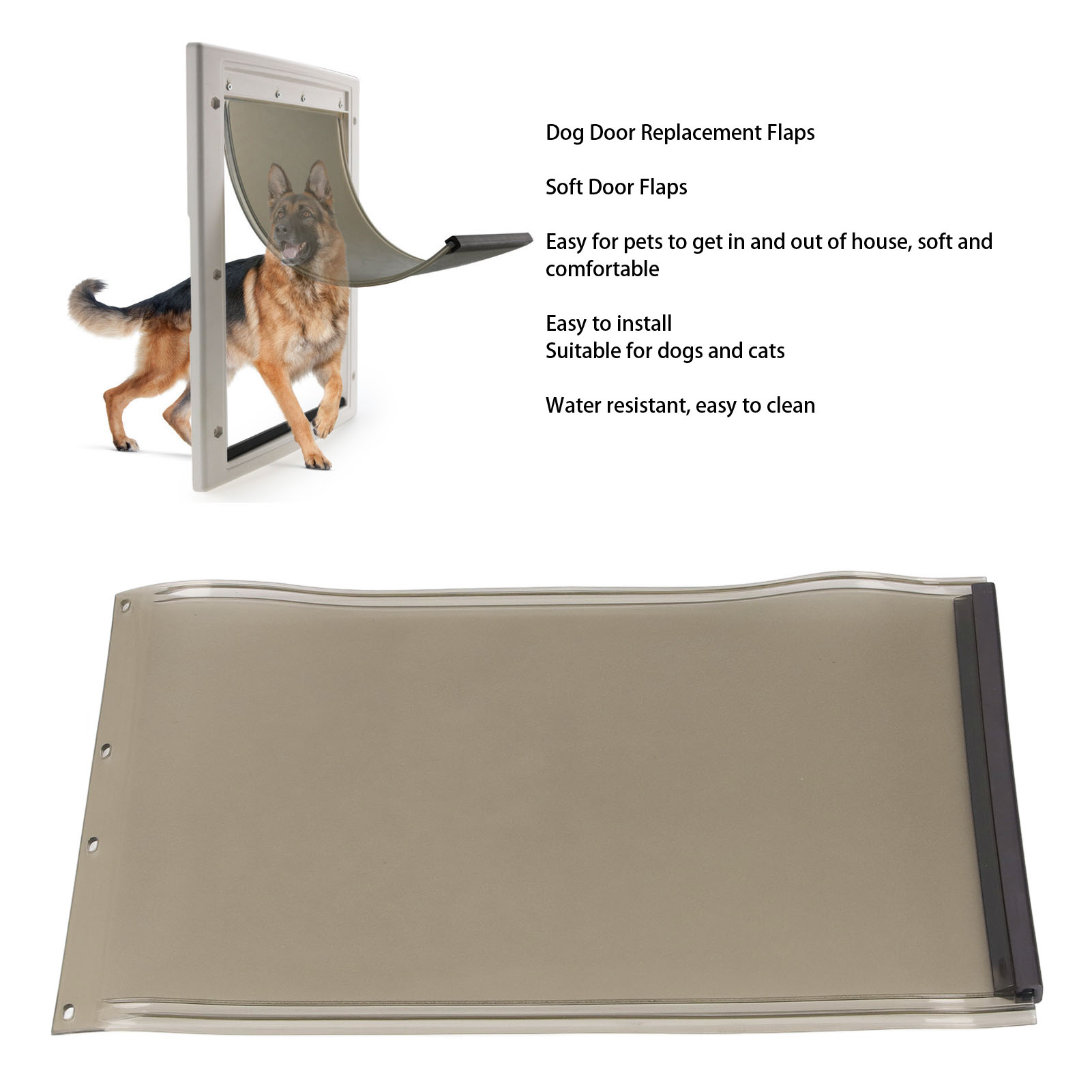 Dog Door Replacement Flaps TPU Water Resistant Door Flaps 32.2 X 20.5cm Part - Picture 24 of 31
