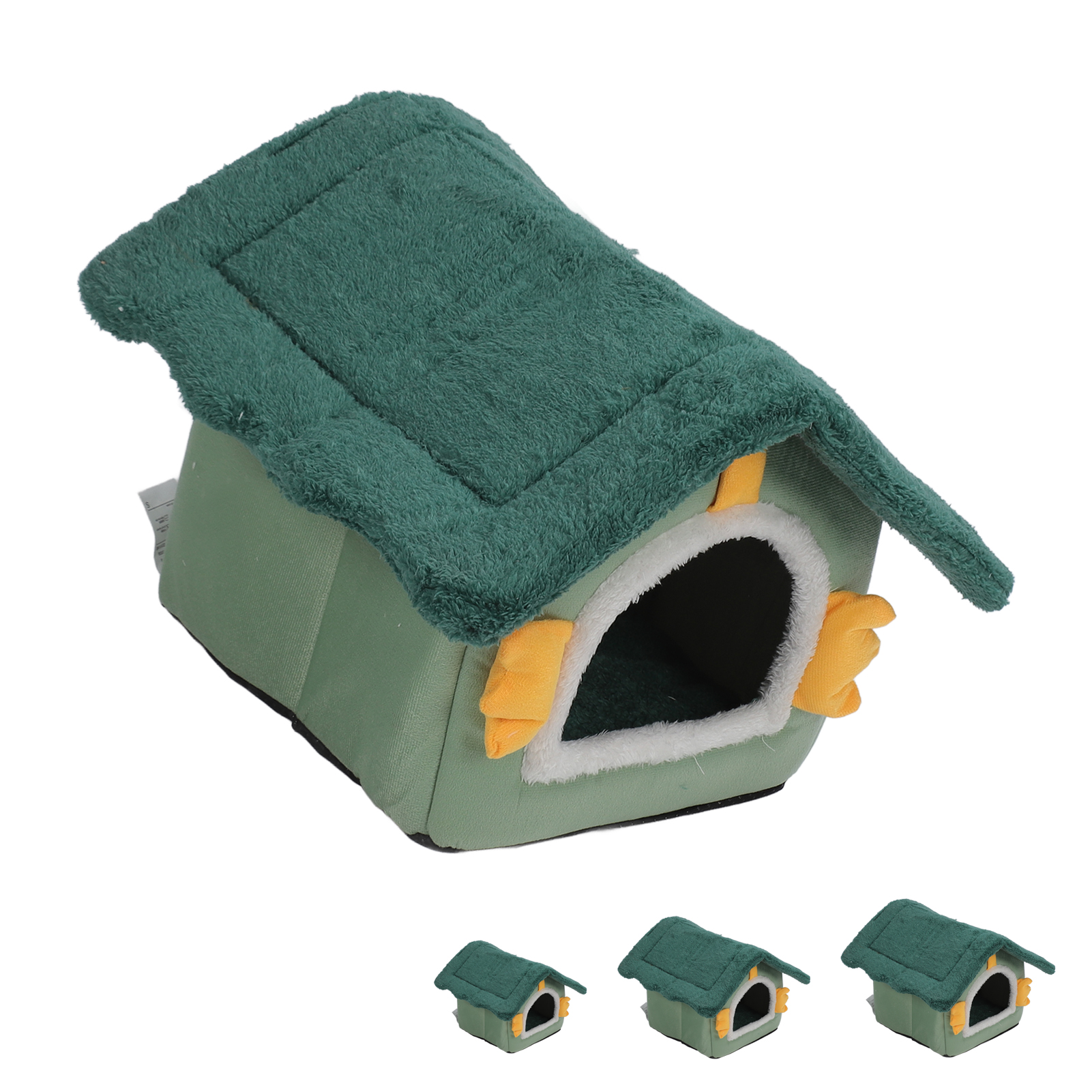 Pet Bed House Soft Warm Cat Bed Cave Detachable Cozy Dog House For Hamsters - Photo 14/18