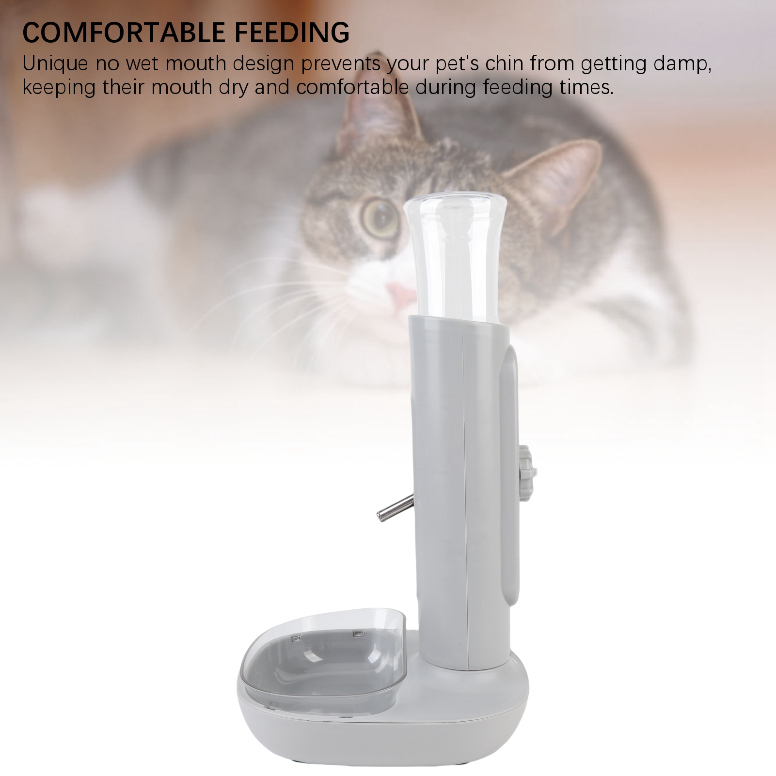Pet Standing Water Dispenser Feeder Portable Automatic Adjustable Height Dog