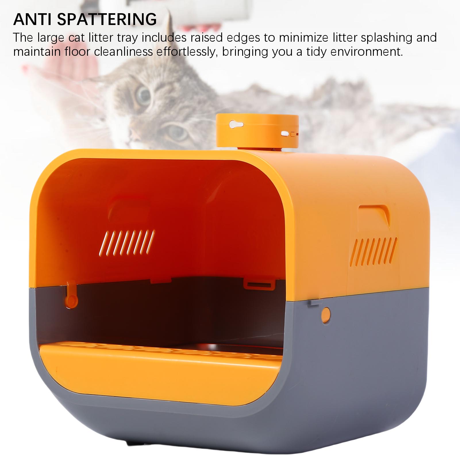 Smart Cat Litter Box With Blower & Spray Anti-Stick Function - Picture 26 of 30