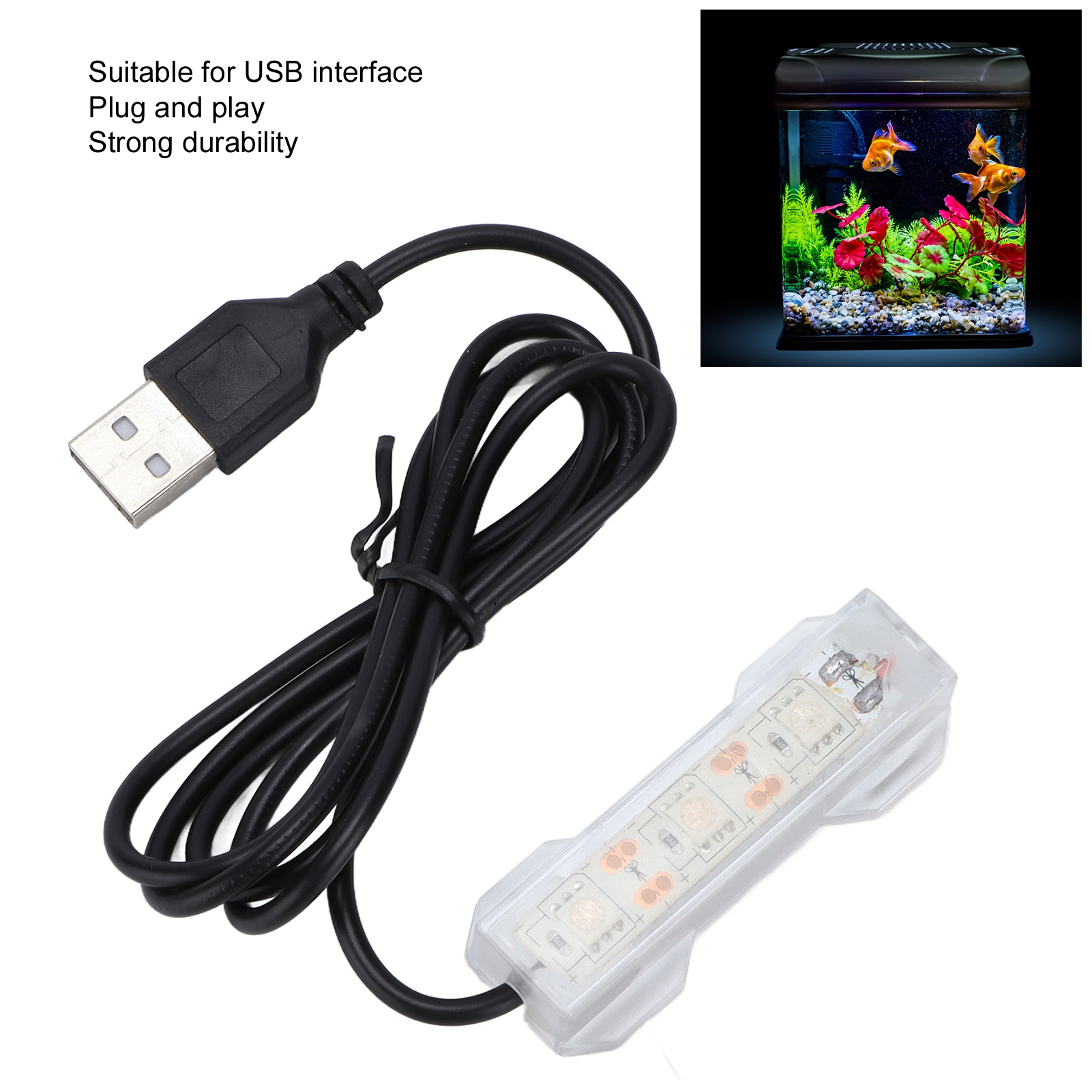 Colouful Fish Tank LED Light USB Charging for Aquariums and Daily Lighting - Picture 13 of 21