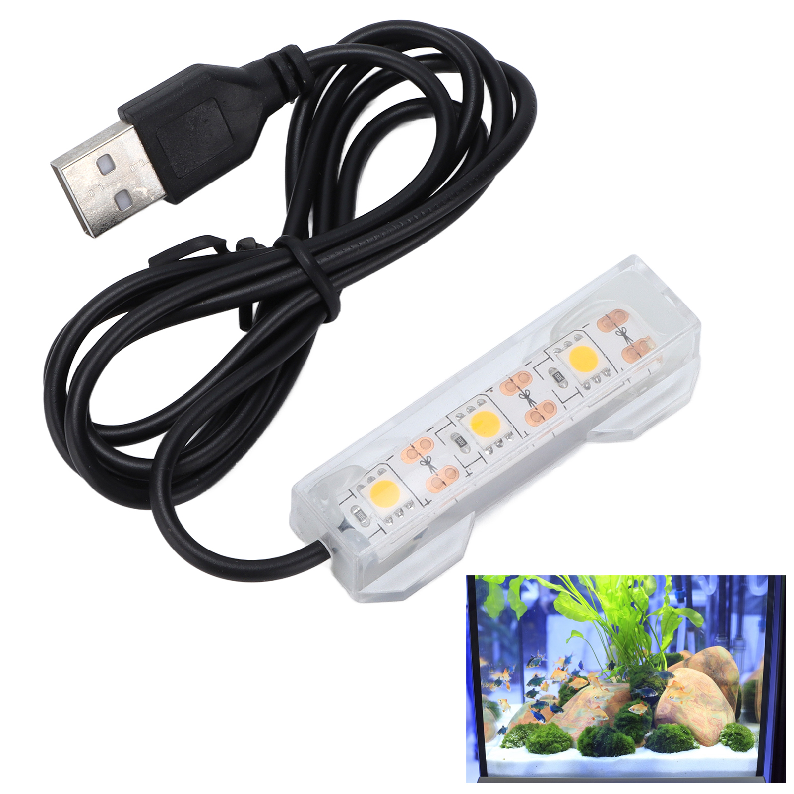 Colouful Fish Tank LED Light USB Charging for Aquariums and Daily Lighting - Picture 12 of 21