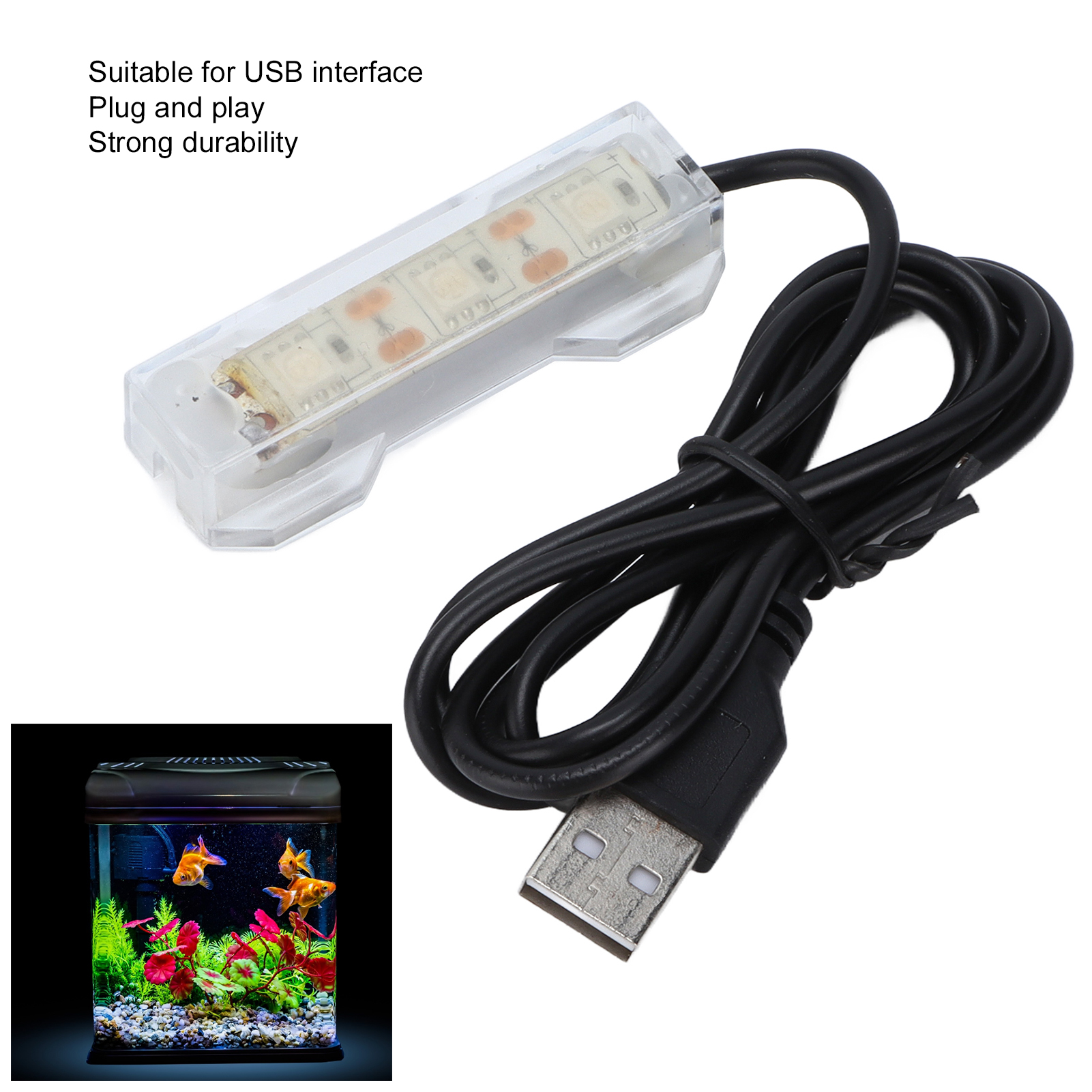 Colouful Fish Tank LED Light USB Charging for Aquariums and Daily Lighting - Picture 17 of 21