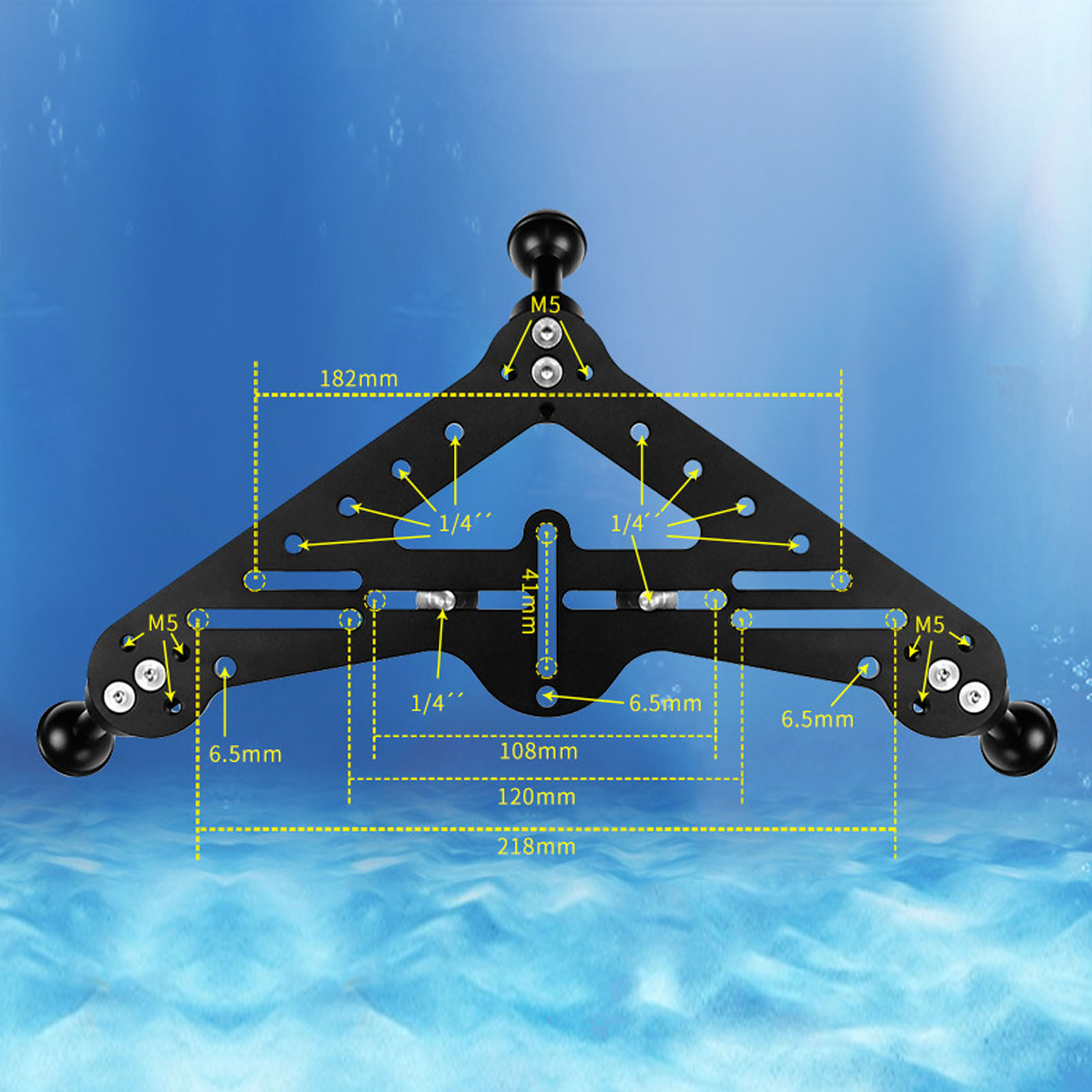 Diving Tray Rig Video Triangular Stabilizer Tripod Base Bracket SLR Camera