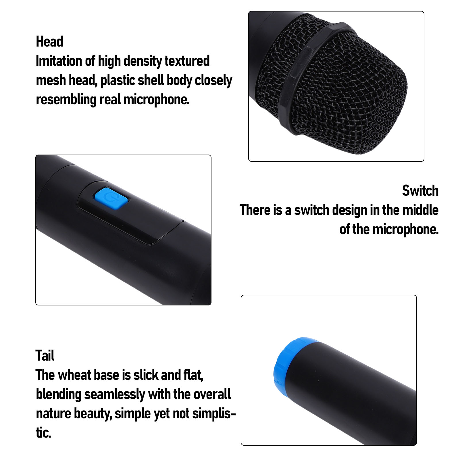 Simulation Metal Microphone Prop For Lolita Cosplay Singing Handheld Toy