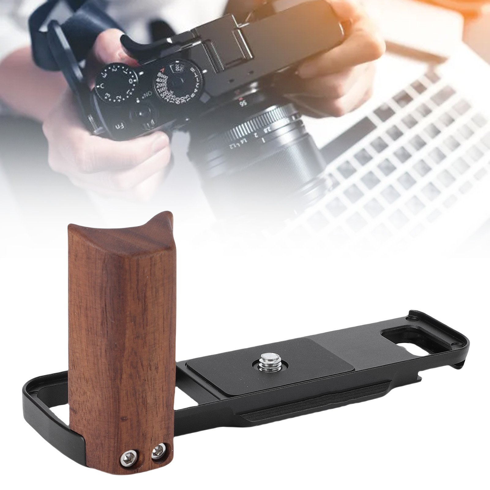 Aluminum L Bracket With Wood Handle For X-E5 Camera - Picture 28 of 28
